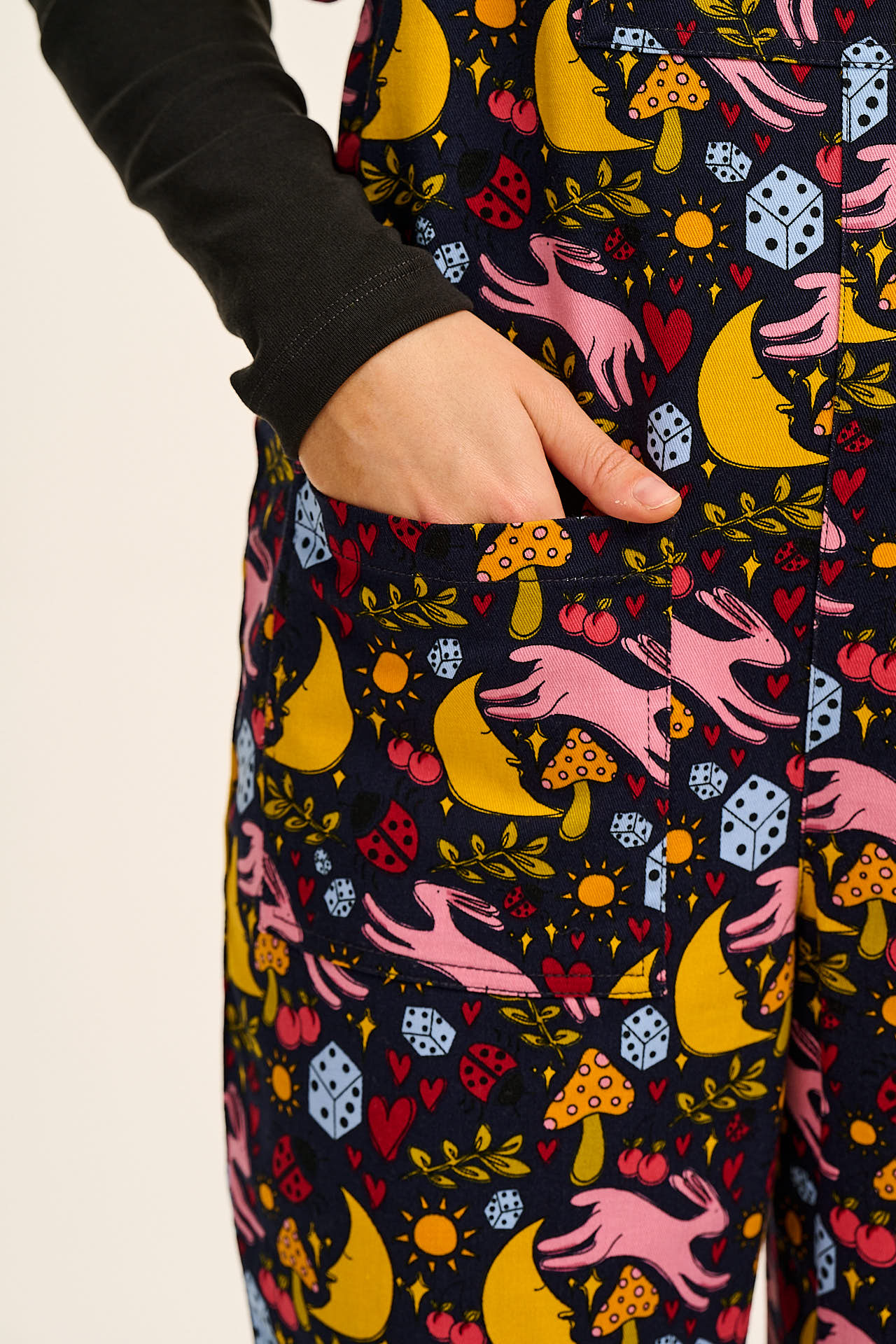 L.E. Original - Cotton Dungaree in Bunnies Print - Image 5