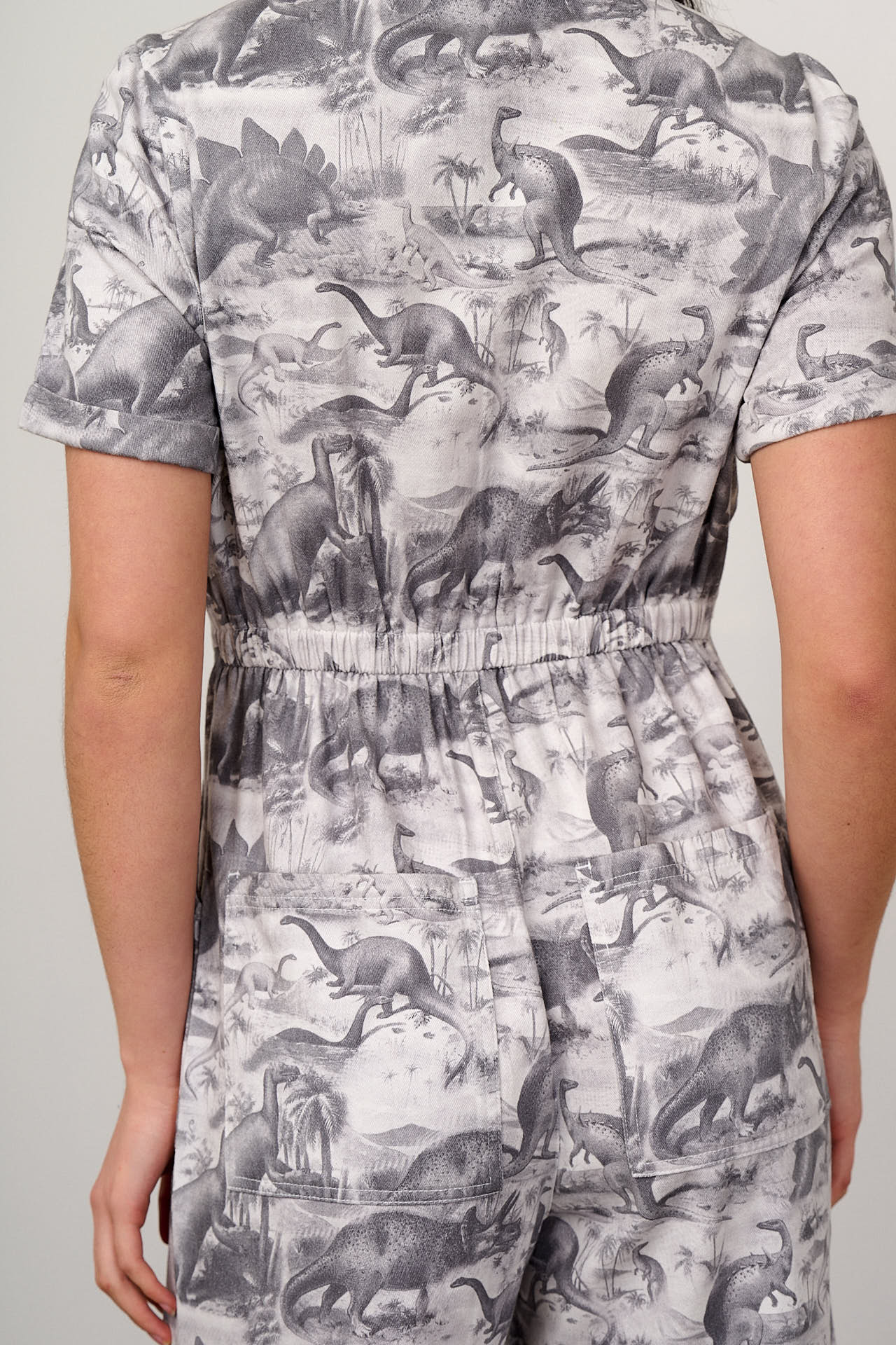 L.E. Ragan - Cotton Jumpsuit in Dinosaurs Natural History Museum & Yak - Image 5