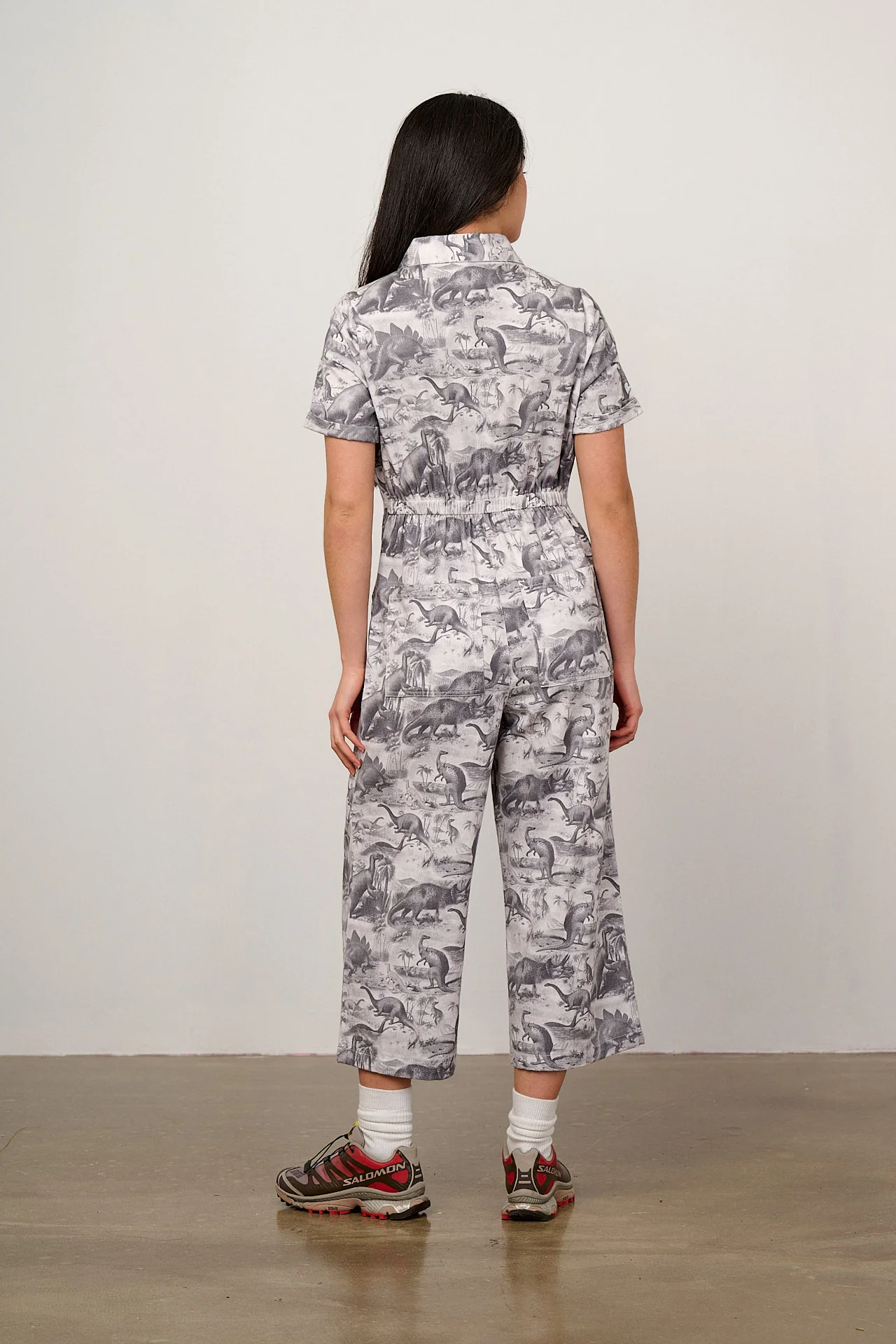 L.E. Ragan - Cotton Jumpsuit in Dinosaurs Natural History Museum & Yak - Image 7
