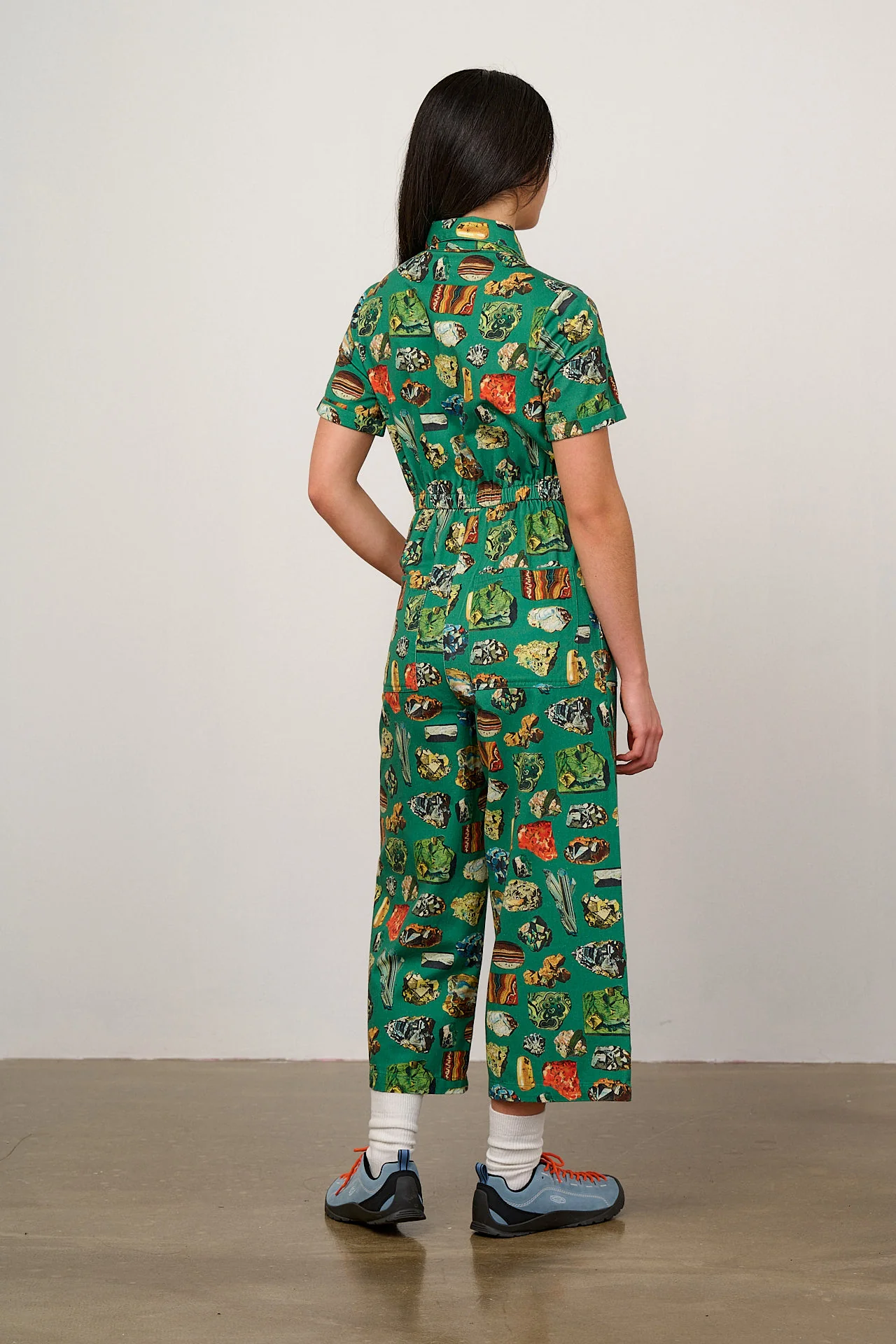 L.E Ragan - Cotton Jumpsuit in Green Minerals Natural History Museum & Yak - Image 7