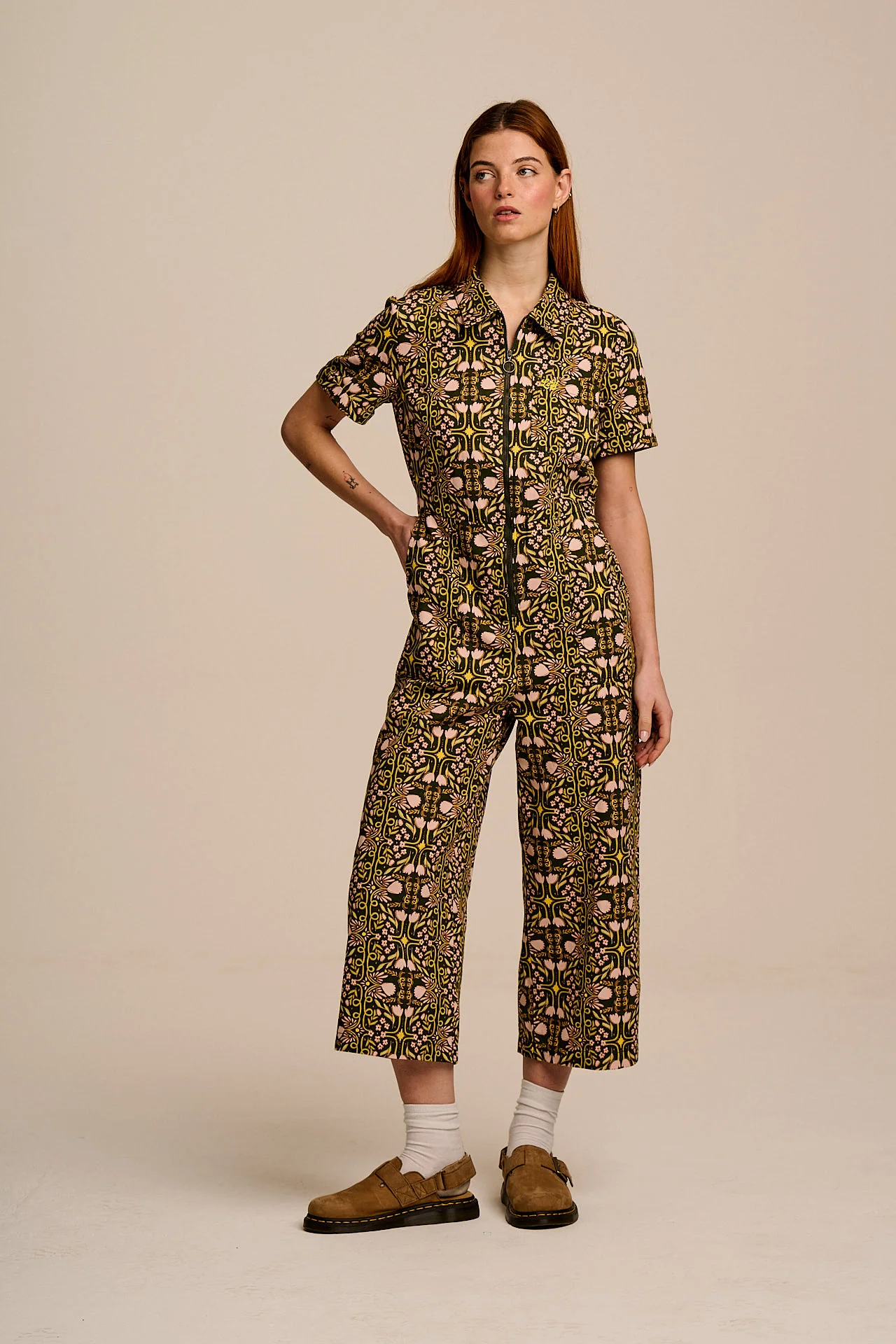 L.E Ragan - Cotton Jumpsuit in Graphics and Grain Artist & Yak - Image 2