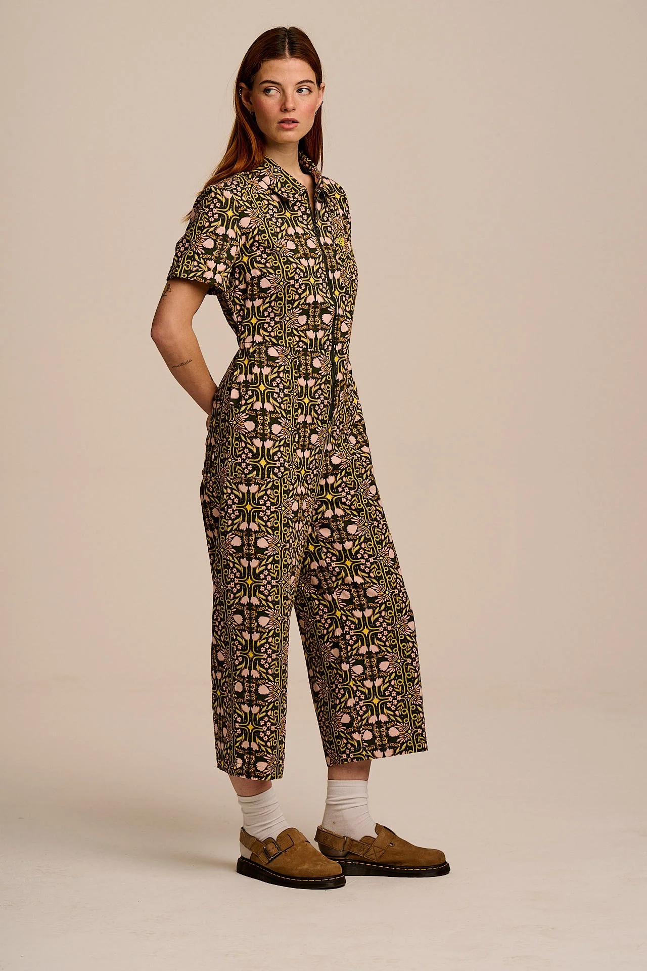 L.E Ragan - Cotton Jumpsuit in Graphics and Grain Artist & Yak - Image 6