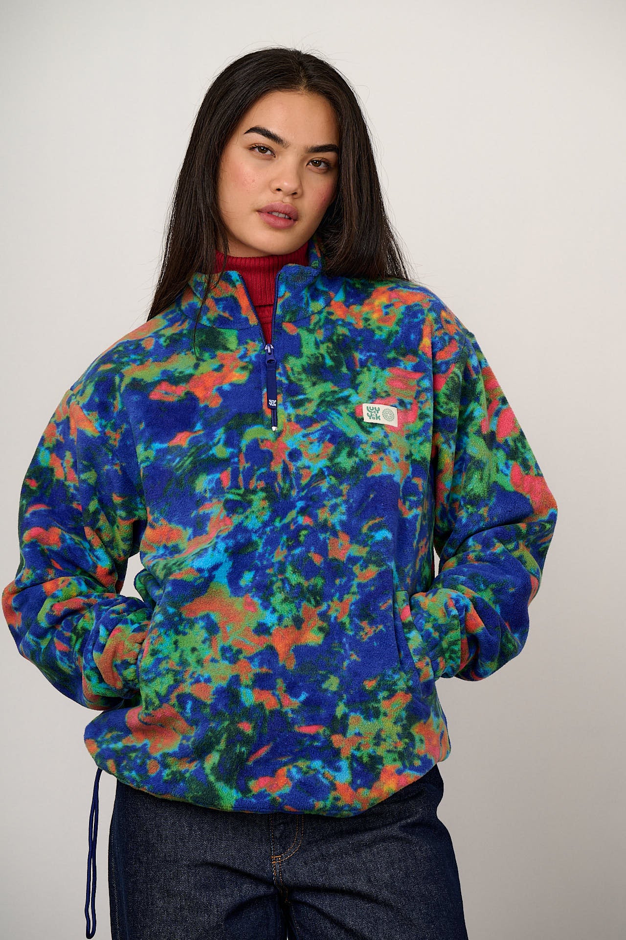 L.E. Stevie - Polar Fleece in Digital Blur Natural History Museum & Yak - Image 3