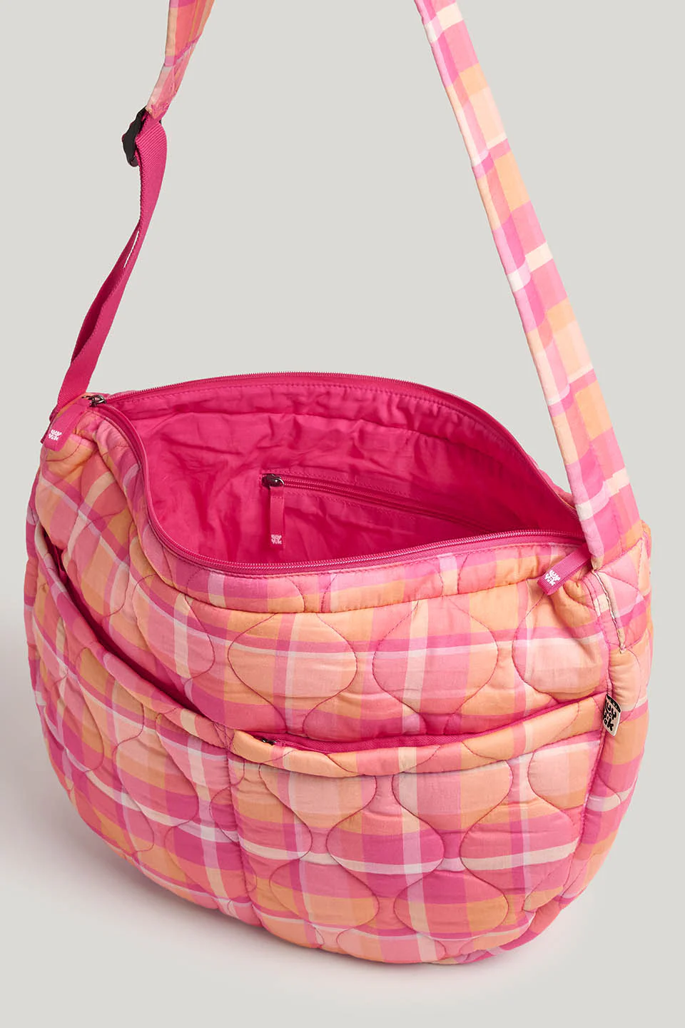 Laval - Cotton Weekend Bag in Madras Check - Image 3