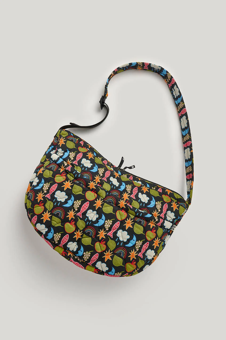 Laval - Cotton Weekend Bag in Naive Shapes Print - Image 2