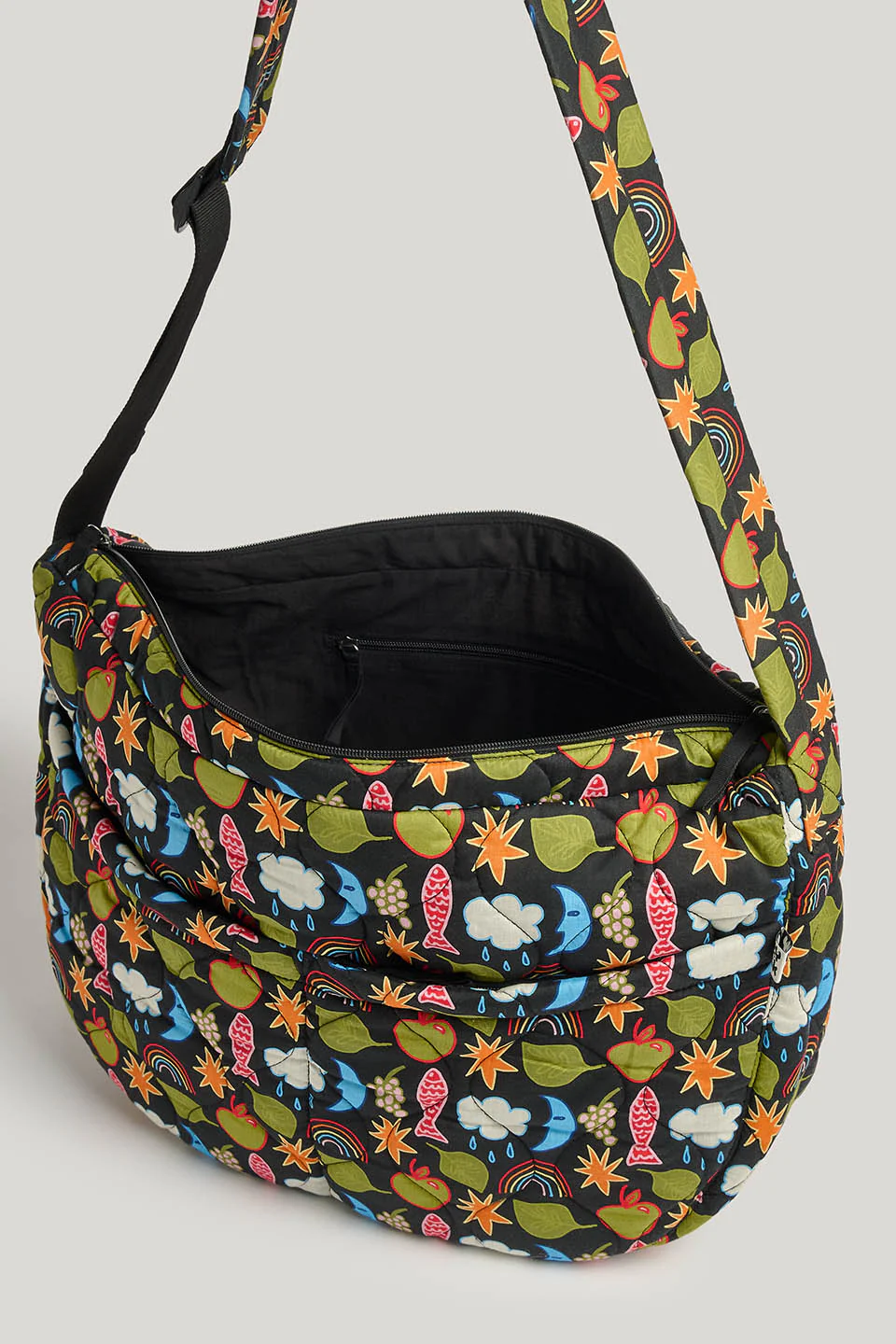 Laval - Cotton Weekend Bag in Naive Shapes Print - Image 4