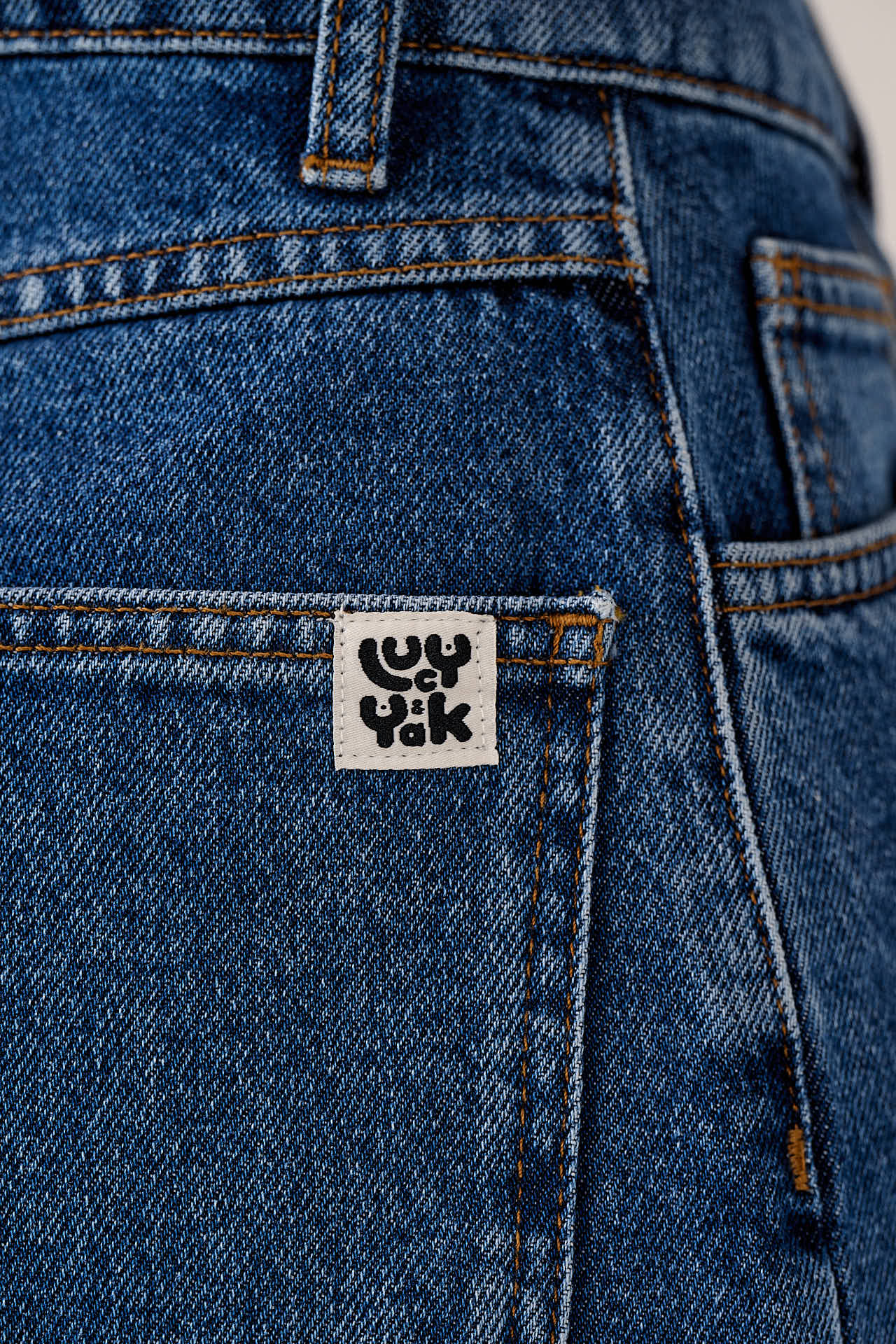 Lexi - Denim High Waist Shorts in Mid Wash Blue - Image 5