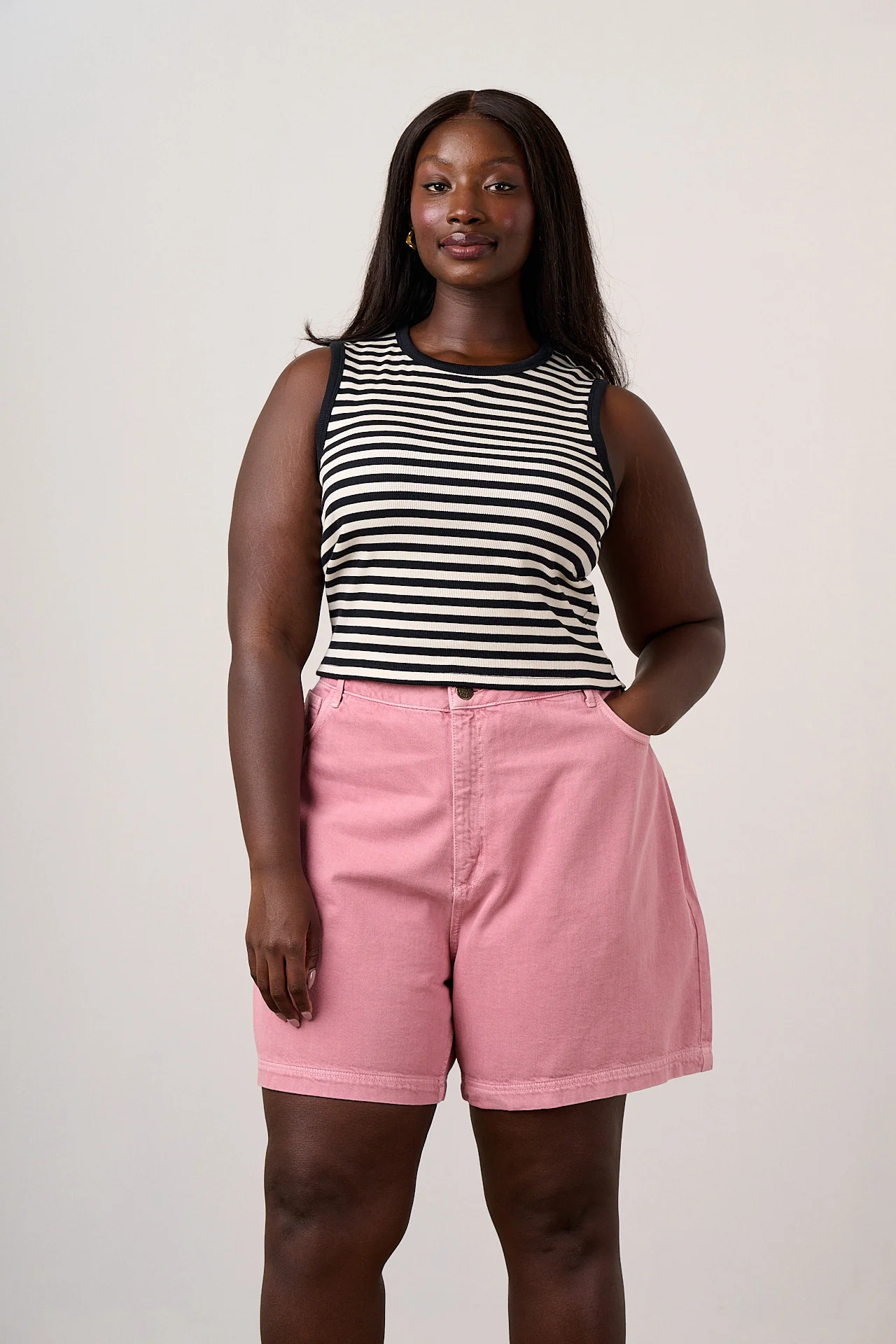 Lexi - Denim Short in Cashmere Rose Wash - Image 6