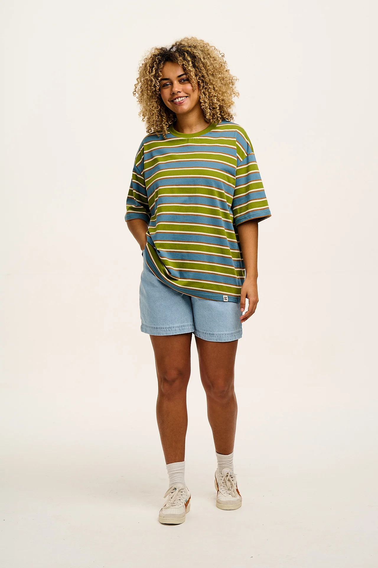 Lexi - High Waist Denim Shorts in Light Wash Blue - Image 8
