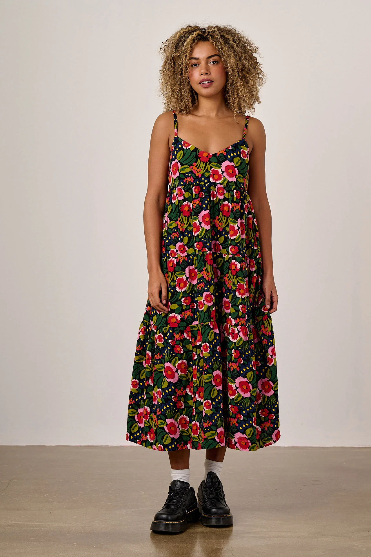 Mable - Cotton Dress in Black Marie - Image 3