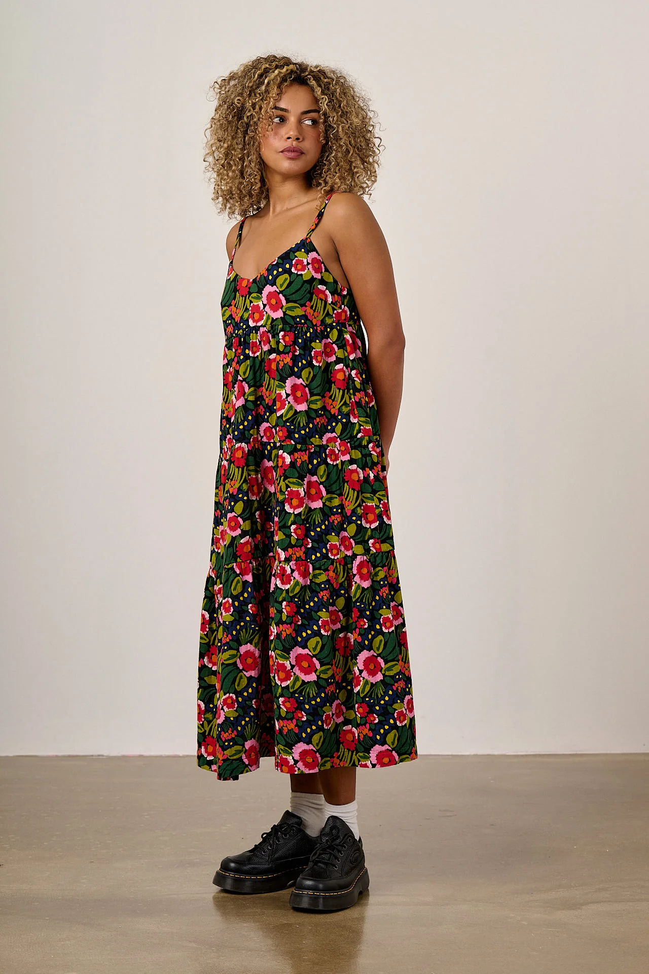 Mable - Cotton Dress in Black Marie - Image 5
