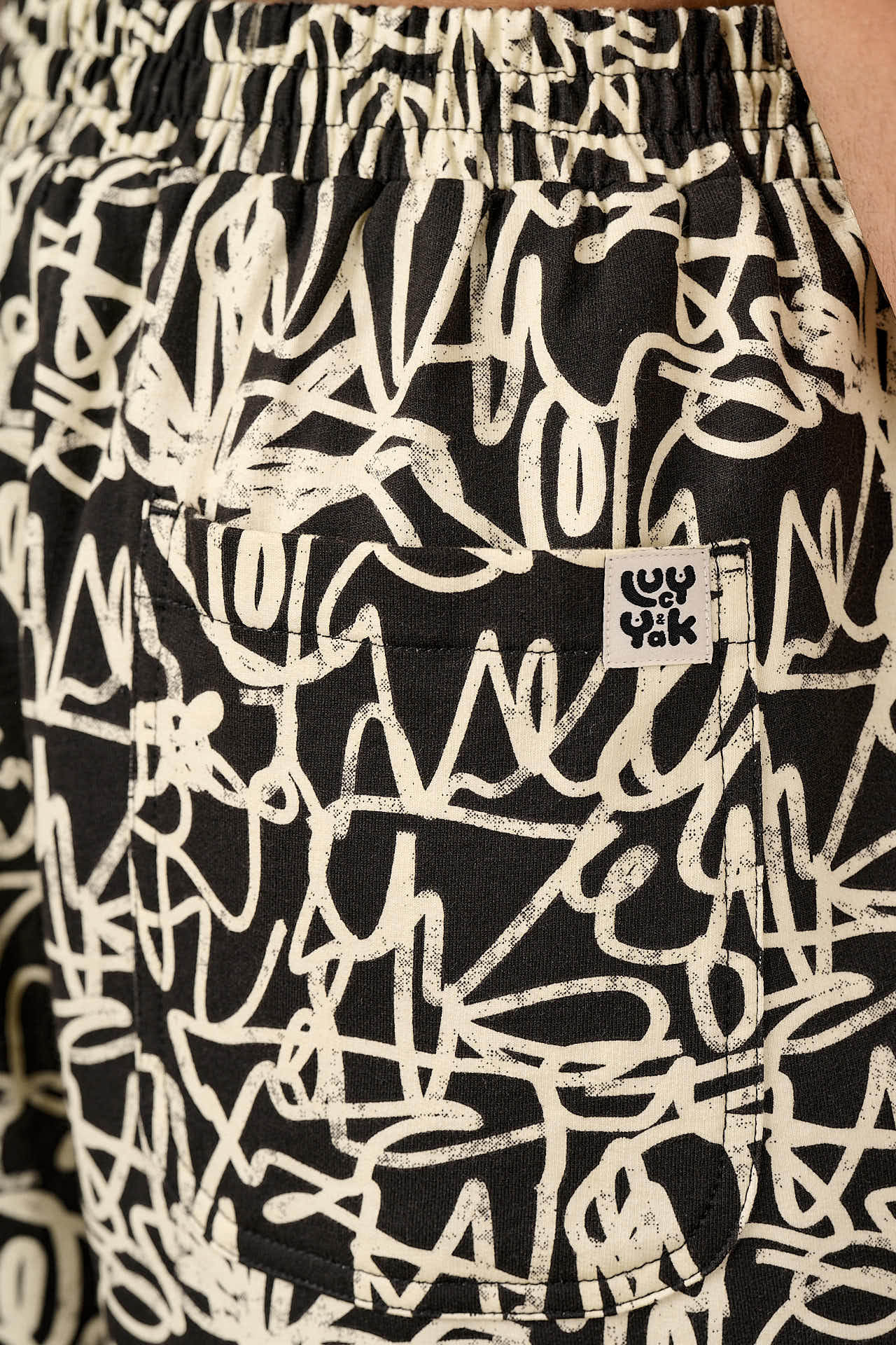 Madero - Cotton Jersey Shorts in Grafitti Print - Image 3