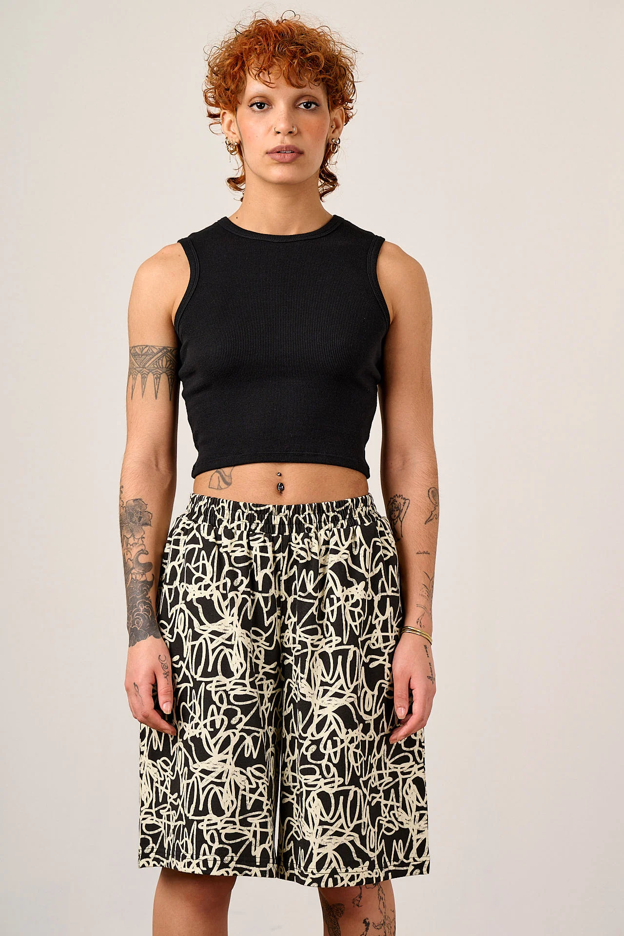 Madero - Cotton Jersey Shorts in Grafitti Print - Image 4