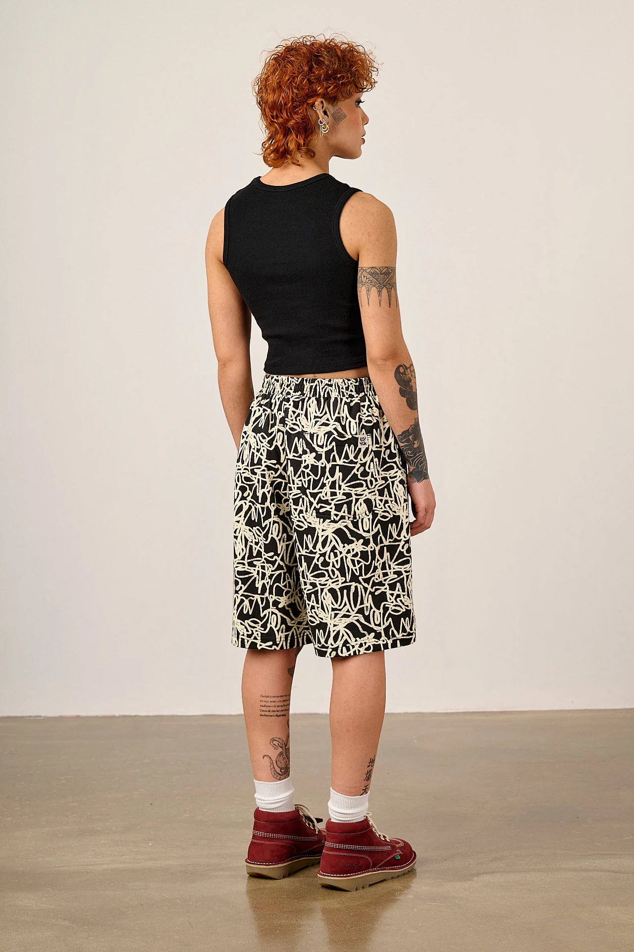 Madero - Cotton Jersey Shorts in Grafitti Print - Image 5