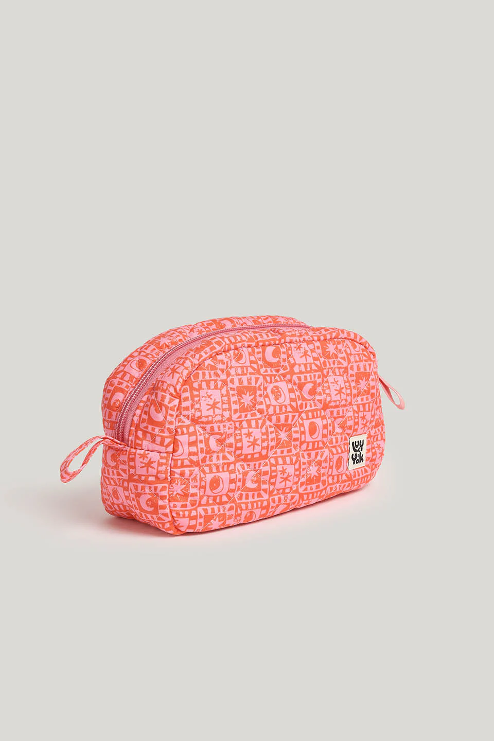 Malina - Washbag in Pink & Red Lunar Checkerboard - Image 3