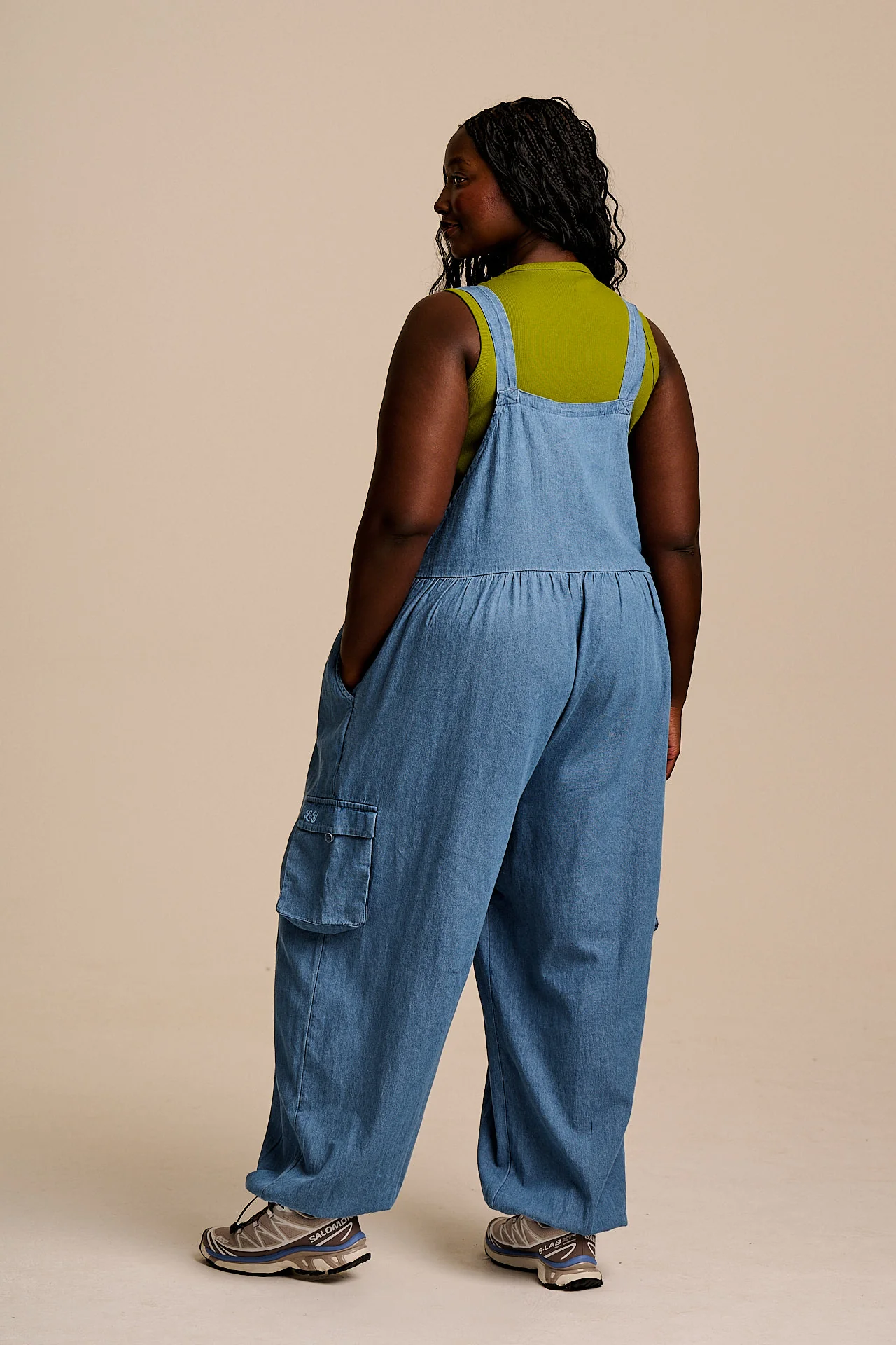Miyada - Cotton Dungaree in Light Wash Blue - Image 7