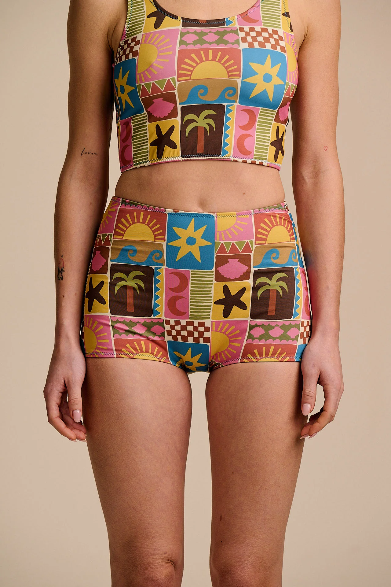 Monte - Bikini Bottom Shorts in Coastal Tile - Image 2