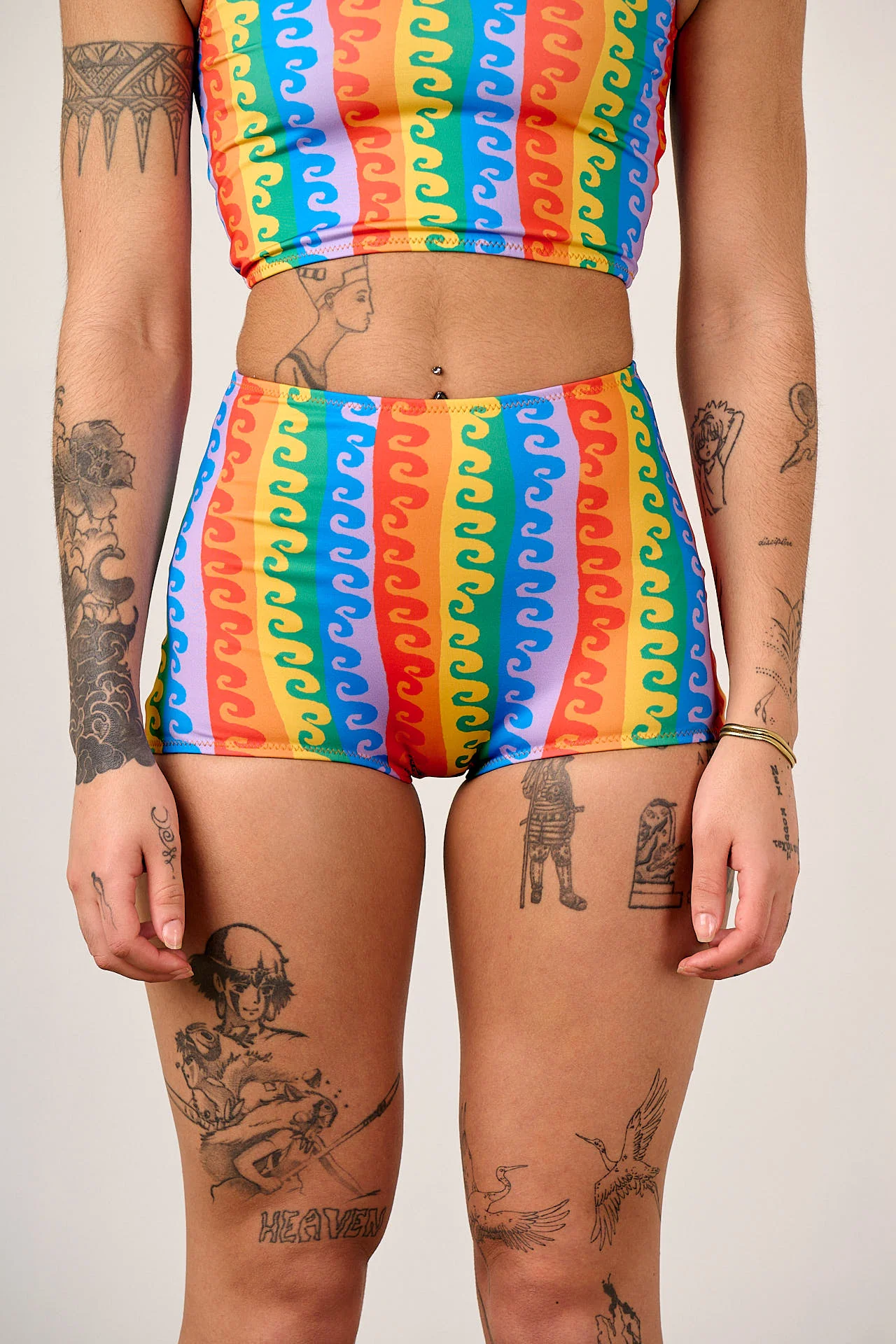 Monte - Bikini Bottom Shorts in Rainbow Wave - Image 2