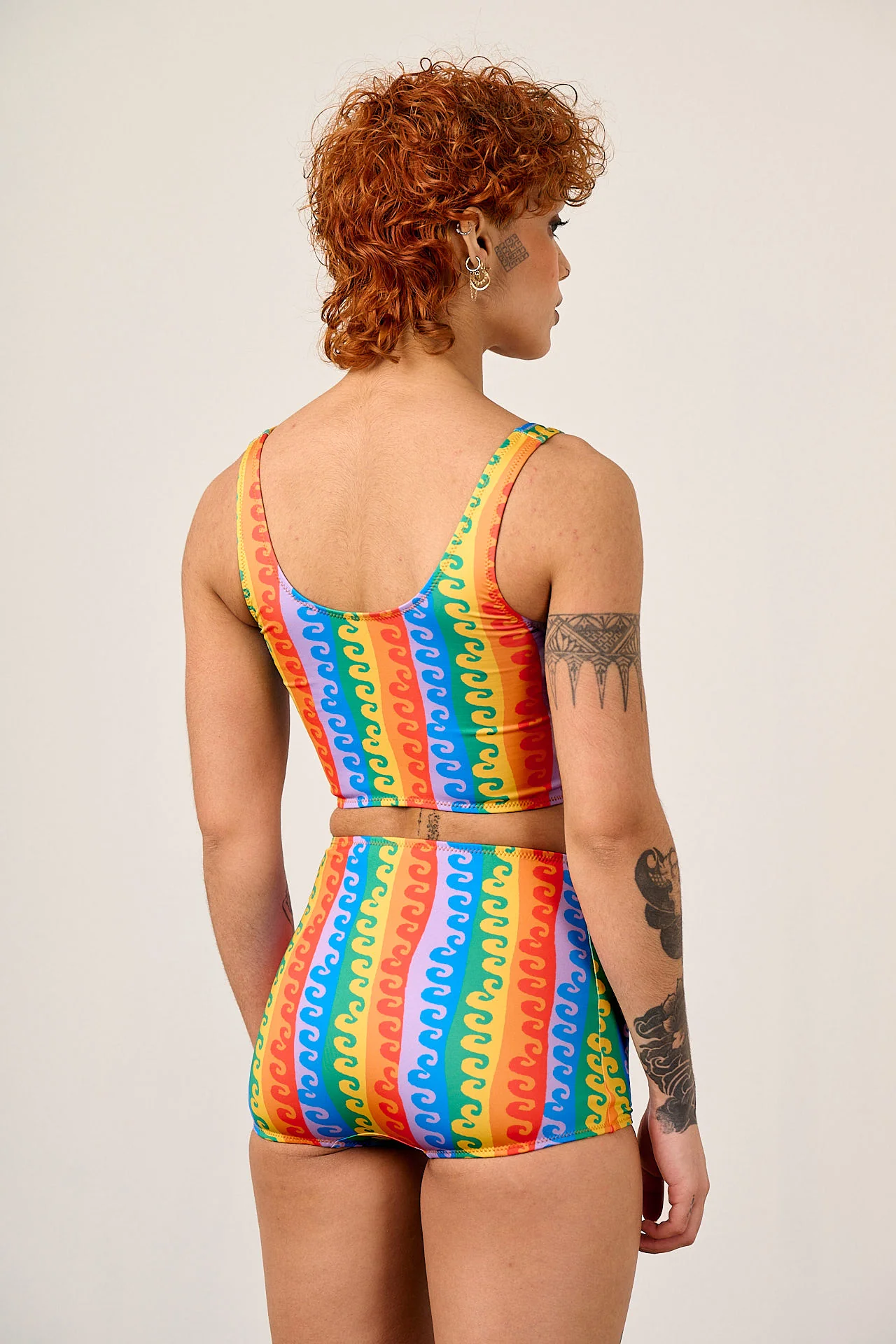 Monte - Bikini Bottom Shorts in Rainbow Wave - Image 4