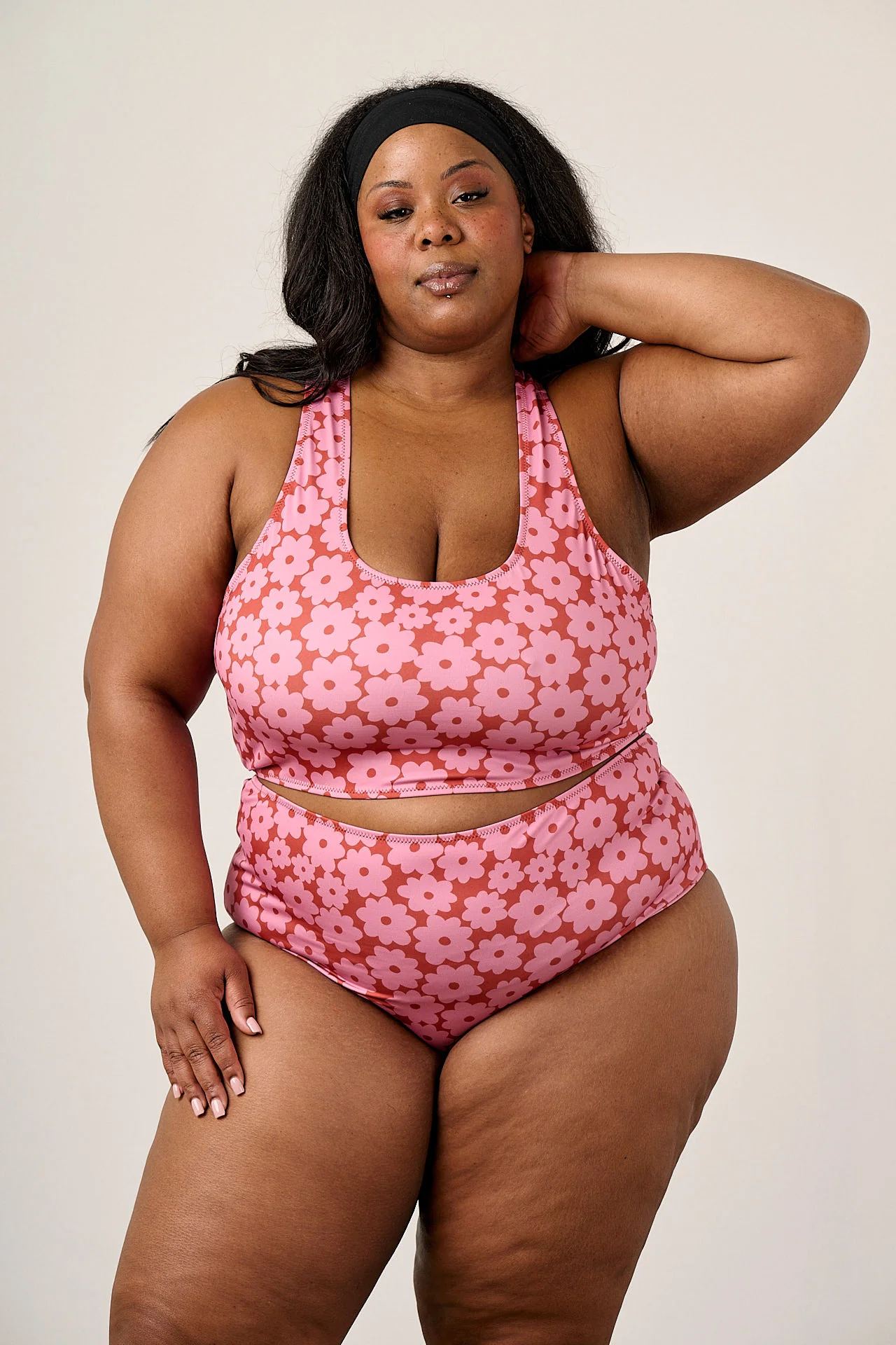 Morella - Racerback Bikini Top in Coastal Flower - Image 5