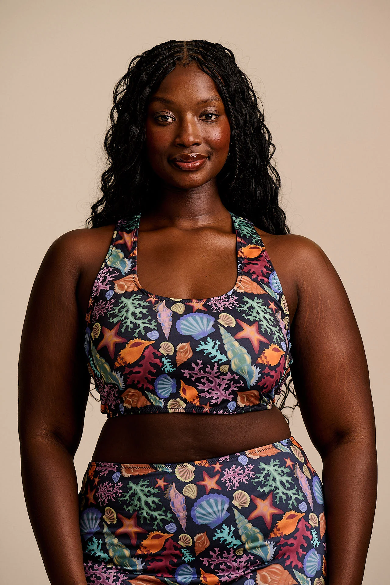 Morella - Racerback Bikini Top in Shell Print - Image 2