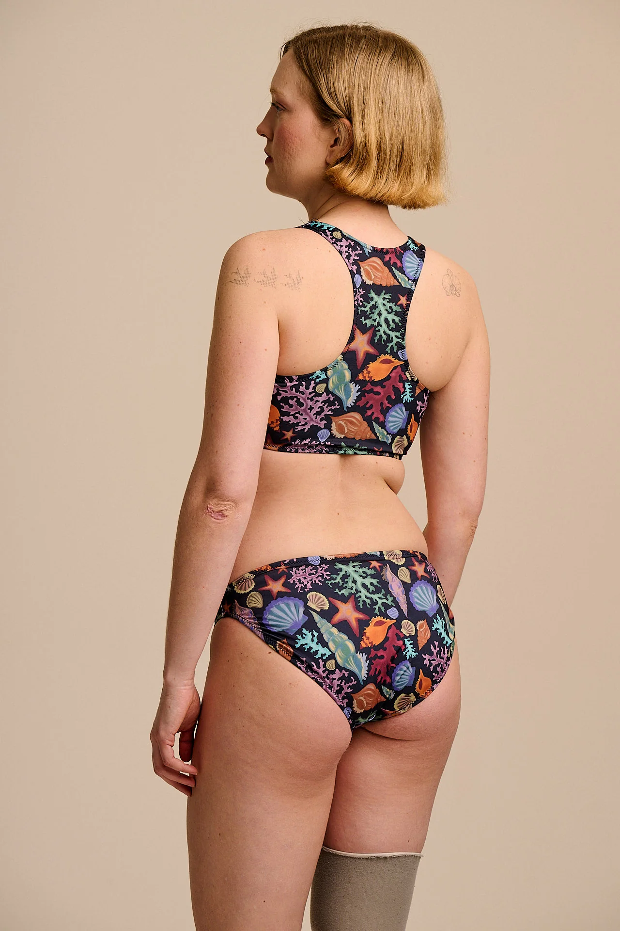 Morella - Racerback Bikini Top in Shell Print - Image 7