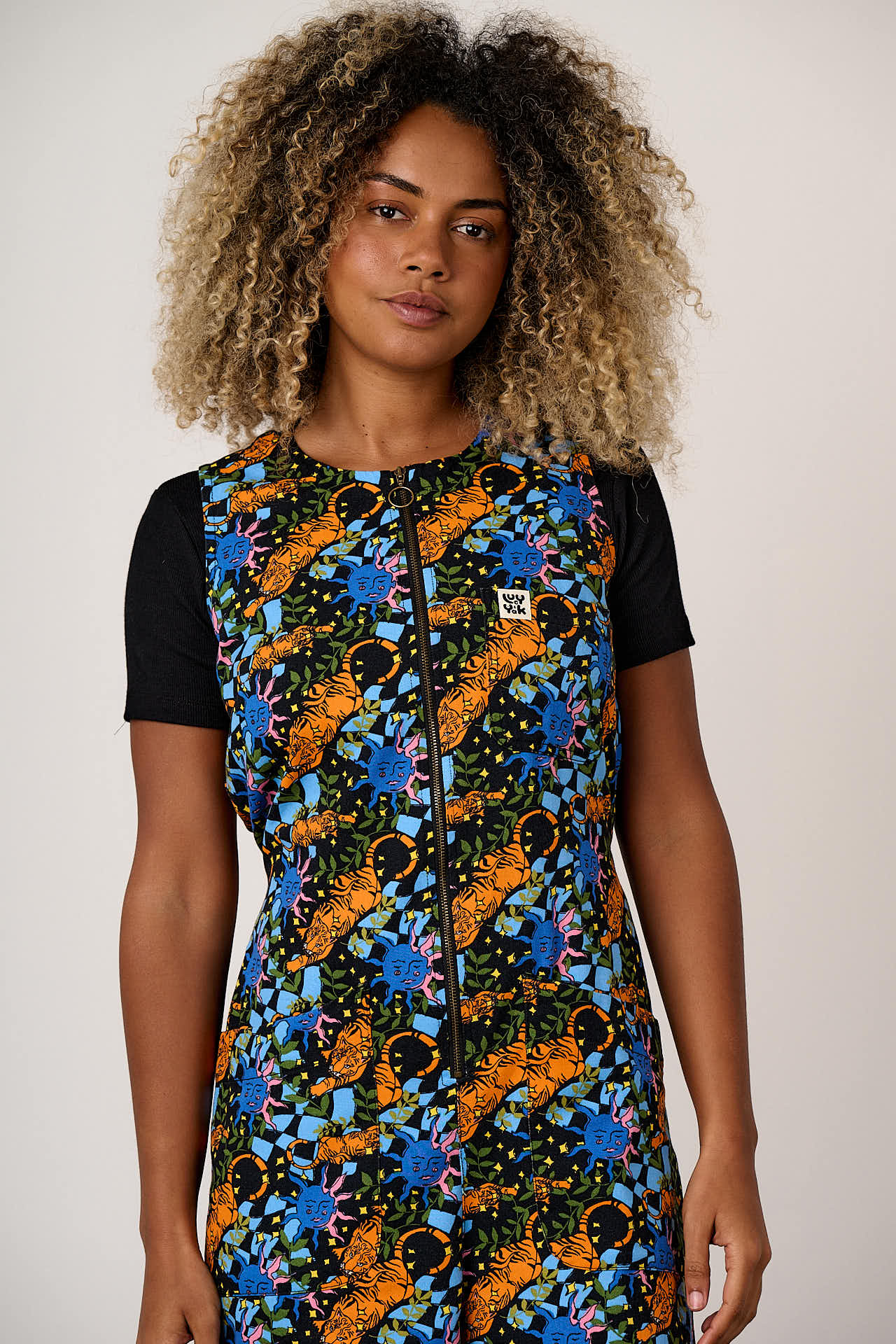 Nari - Sleeveless Jumpsuit in Lunar Tiger Print - Image 5