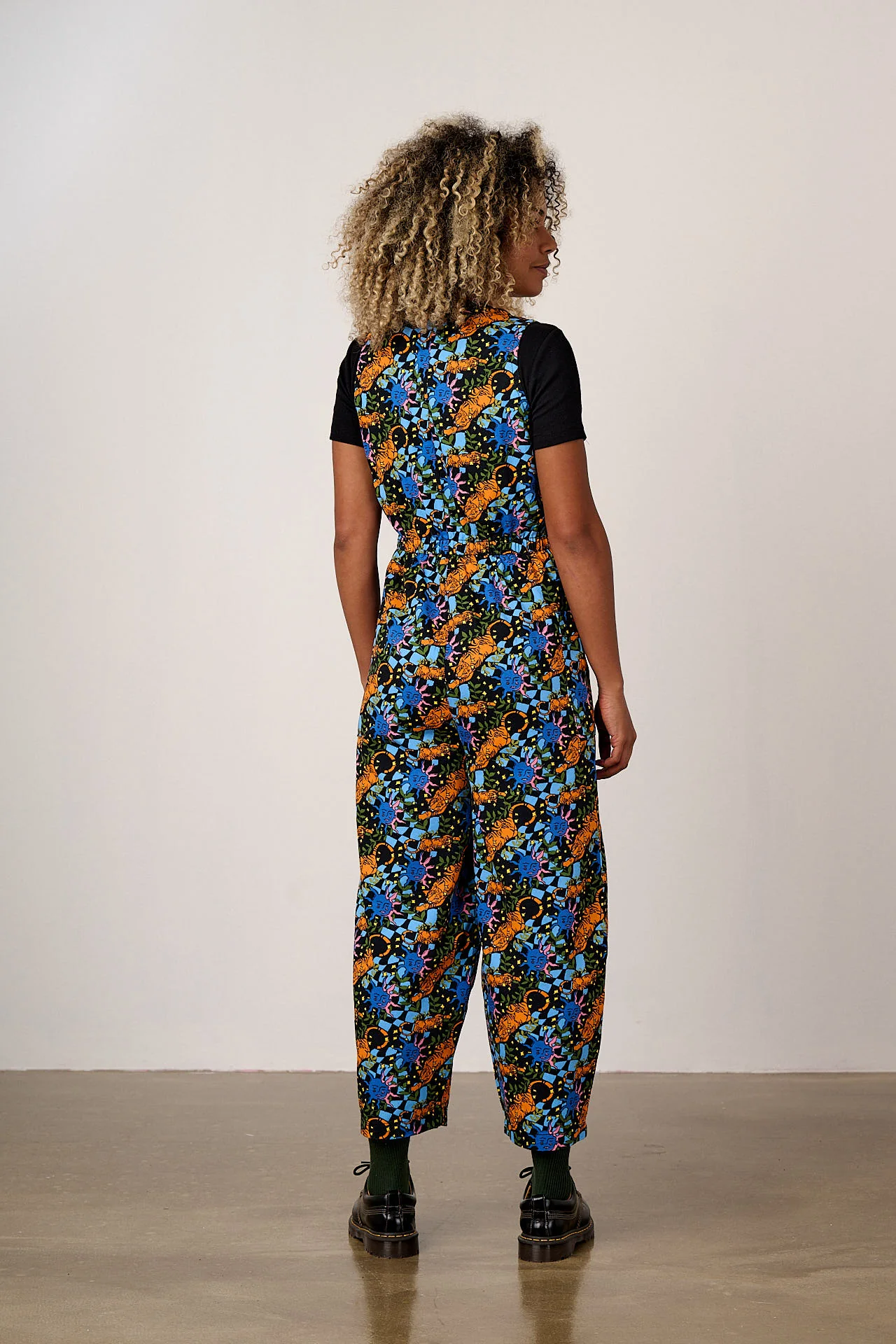Nari - Sleeveless Jumpsuit in Lunar Tiger Print - Image 7