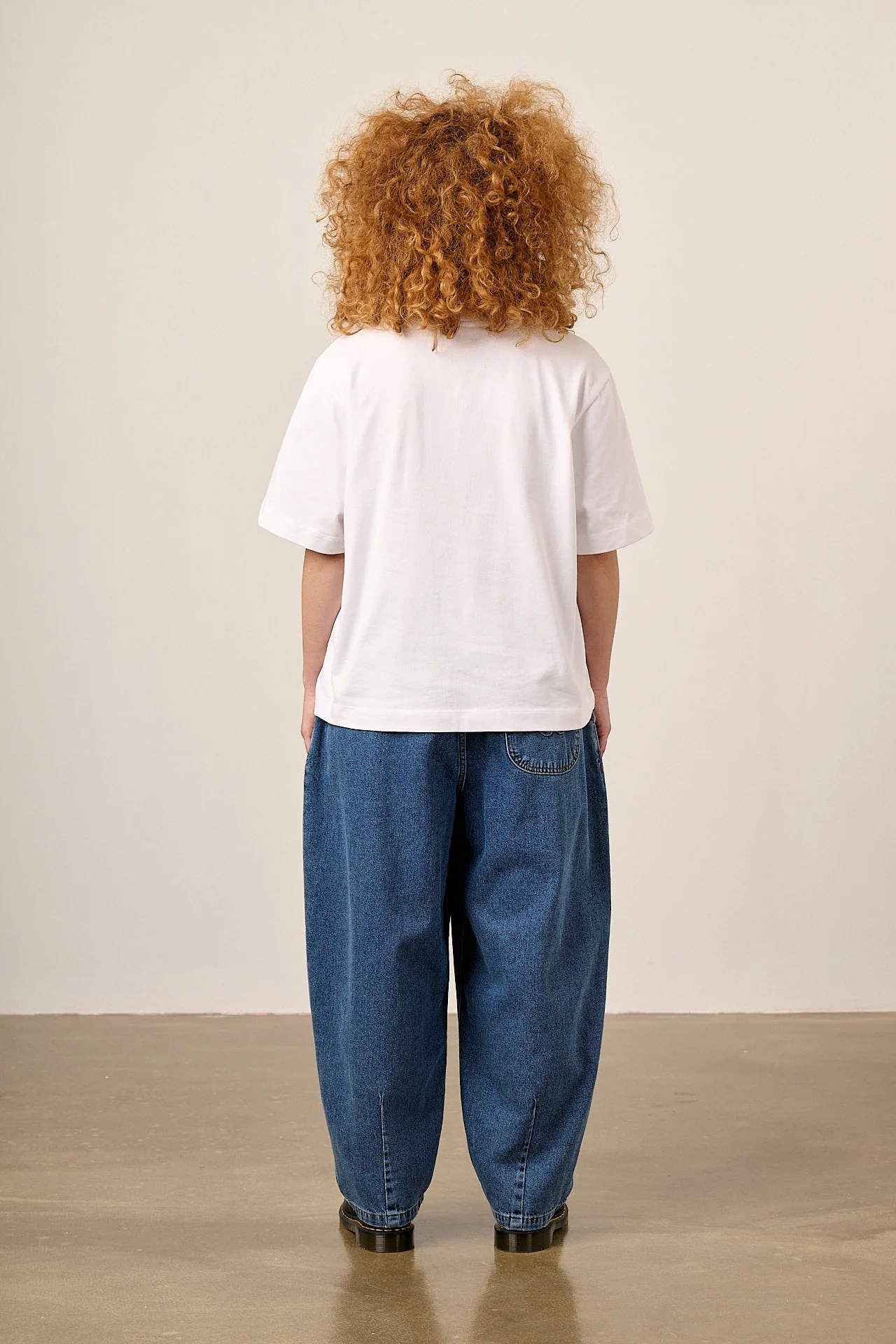 Noa - Cotton Boxy T-Shirt in White Bodies Print - Image 5