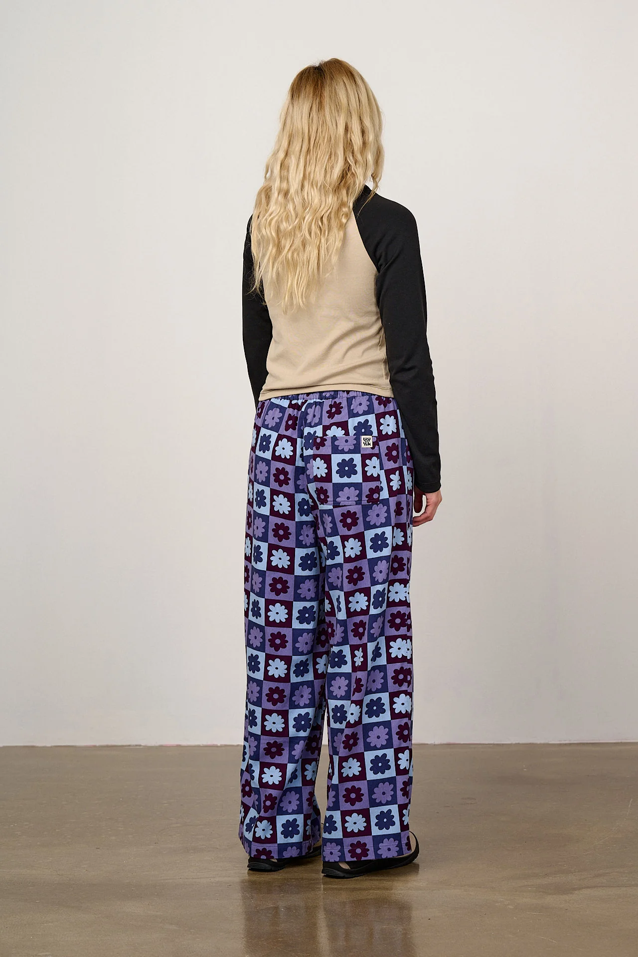 Norris - Wide Leg Cotton Trousers in Delano Checkerboard - Image 6