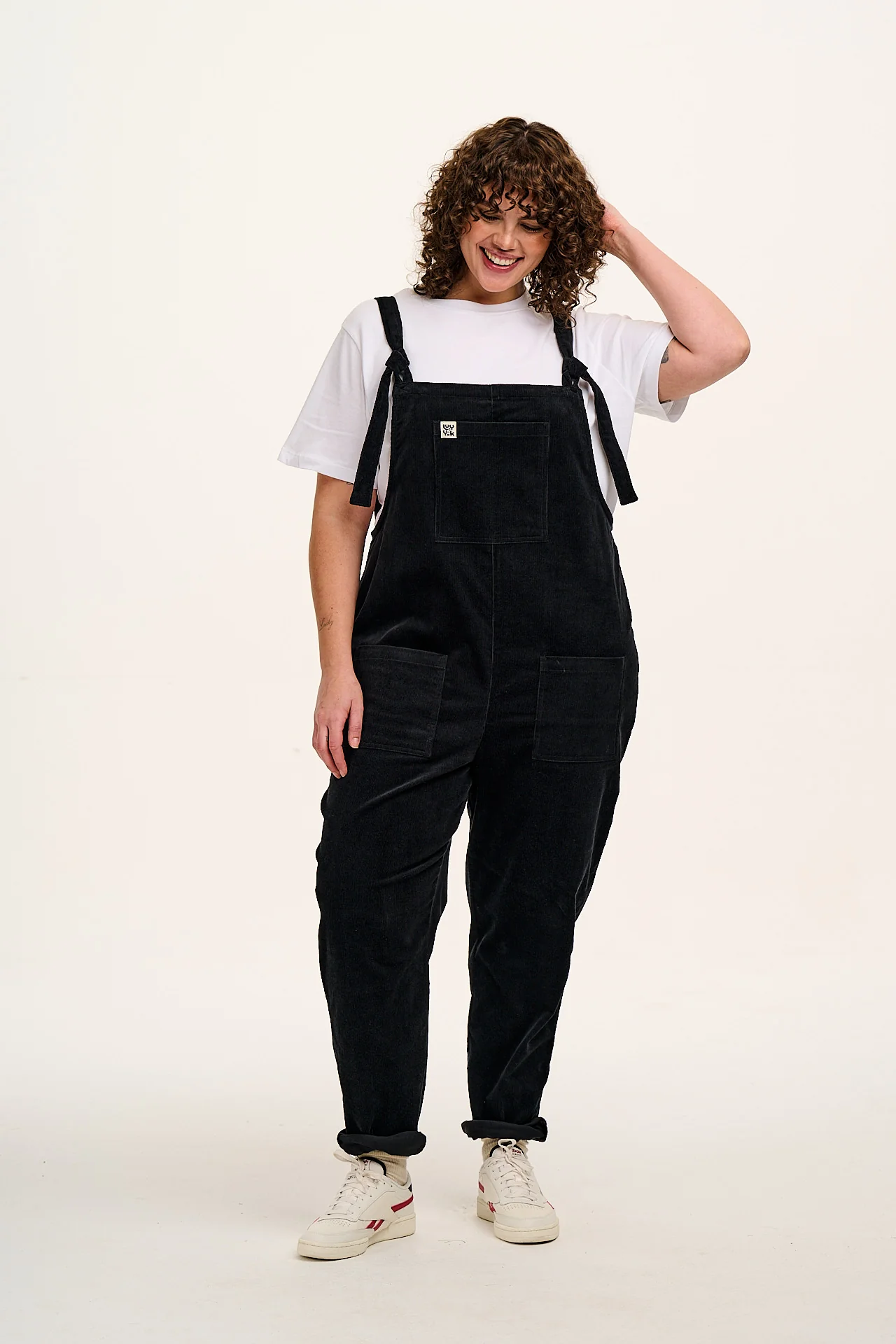 Original - Corduroy Dungarees in Black - Image 5