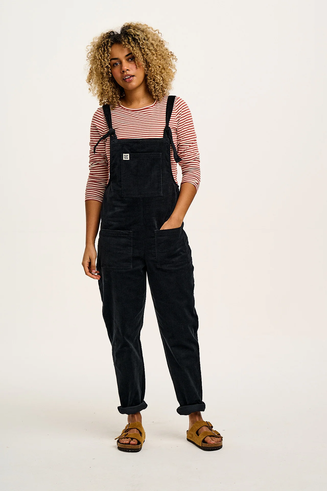 Original - Corduroy Dungarees in Black - Image 9