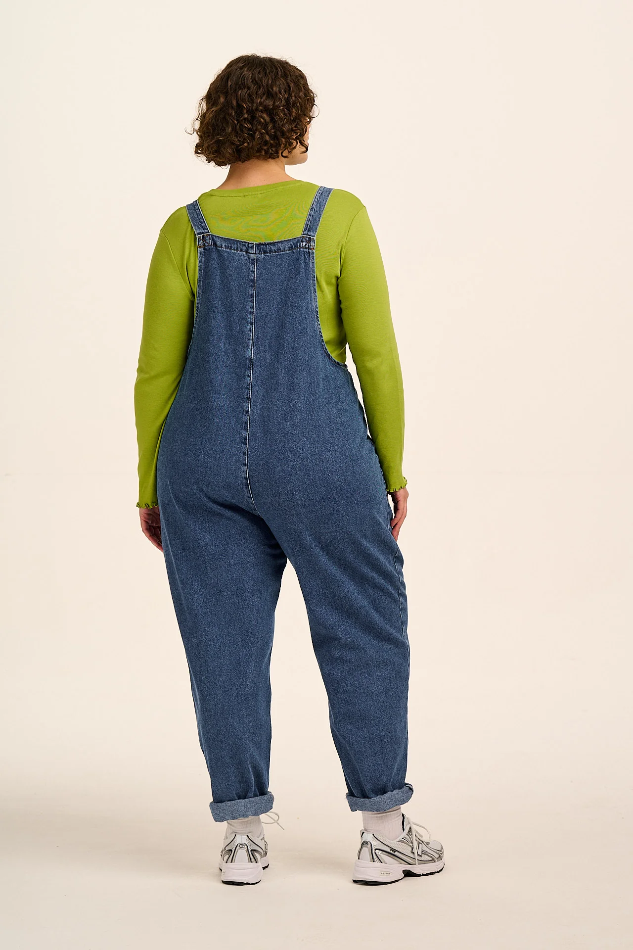 Original - Denim Dungarees in Mid Wash Blue - Image 5
