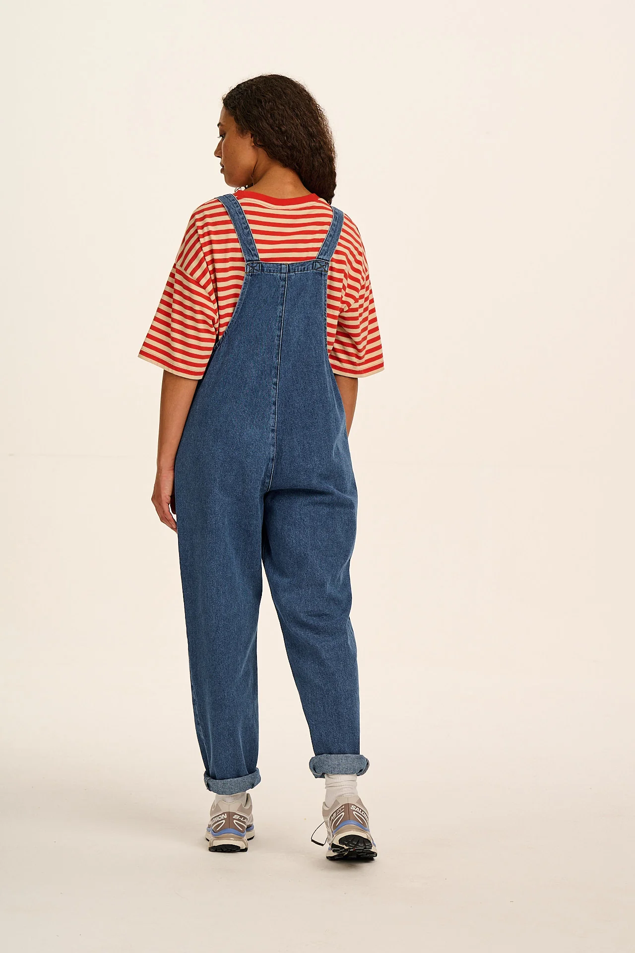 Original - Denim Dungarees in Mid Wash Blue - Image 7