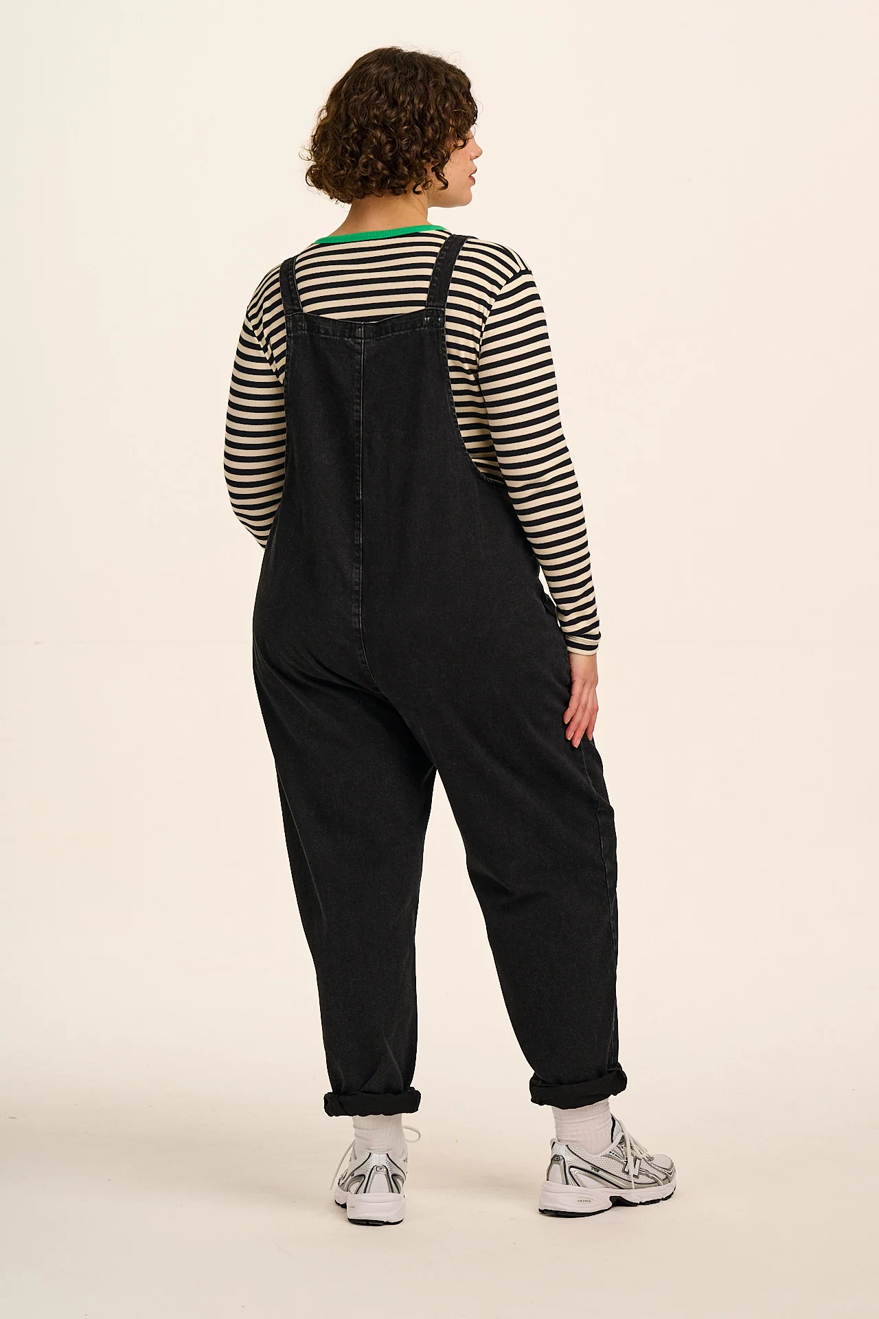 Original - Denim Dungarees in Washed Black - Image 6