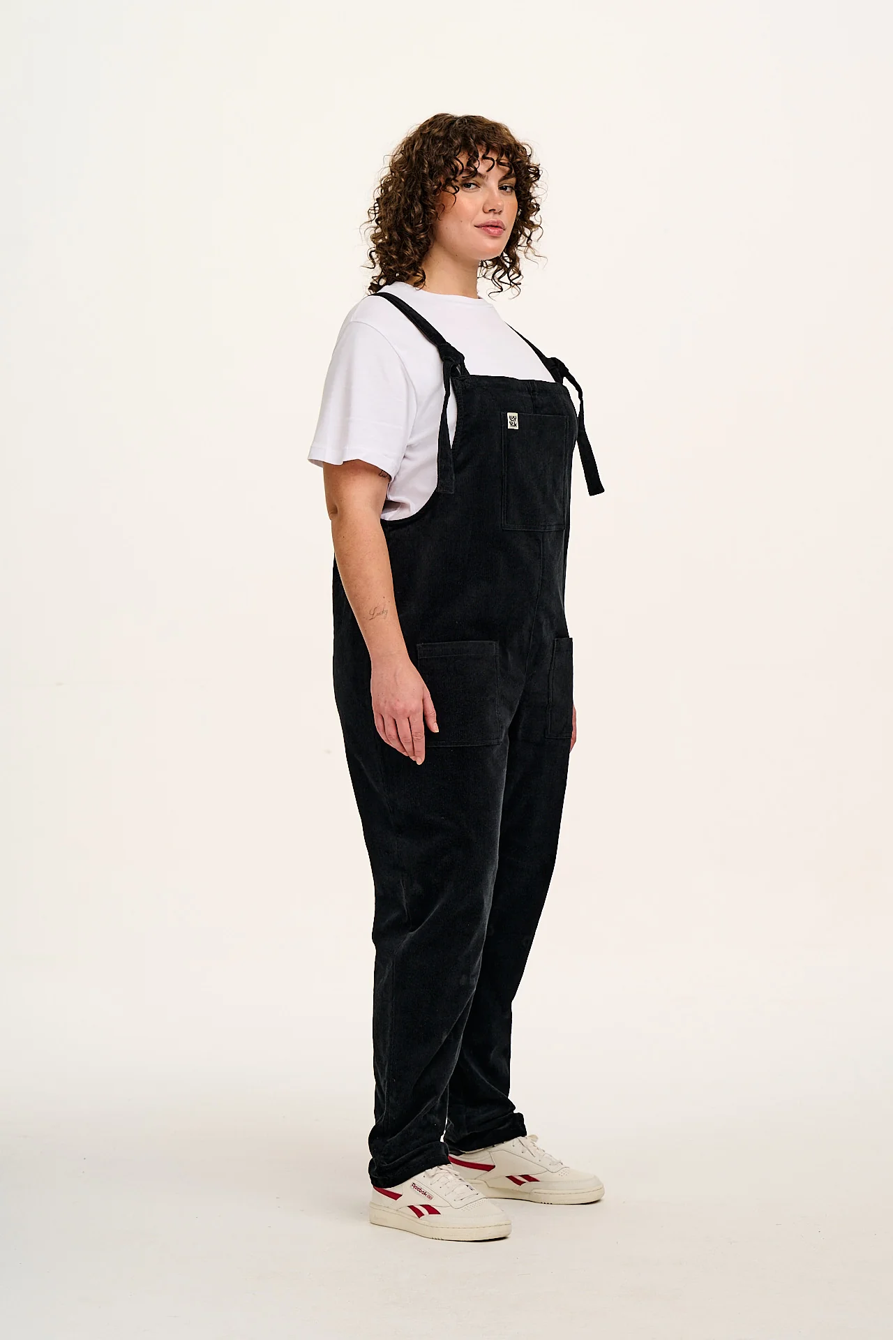 Original - Corduroy Dungarees in Black - Image 6
