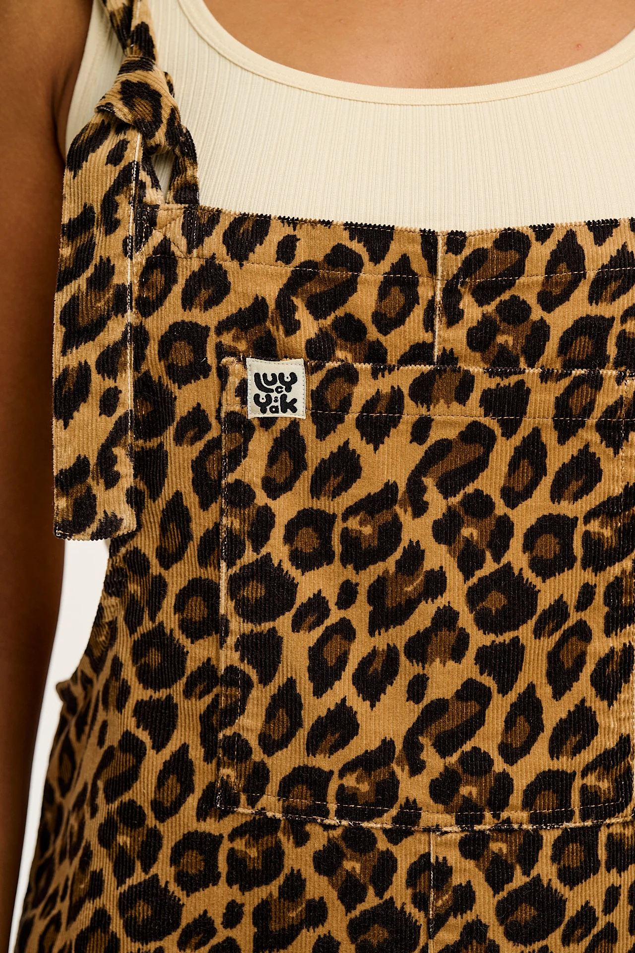 Original - Corduroy Dungarees in Leopard Print - Image 3