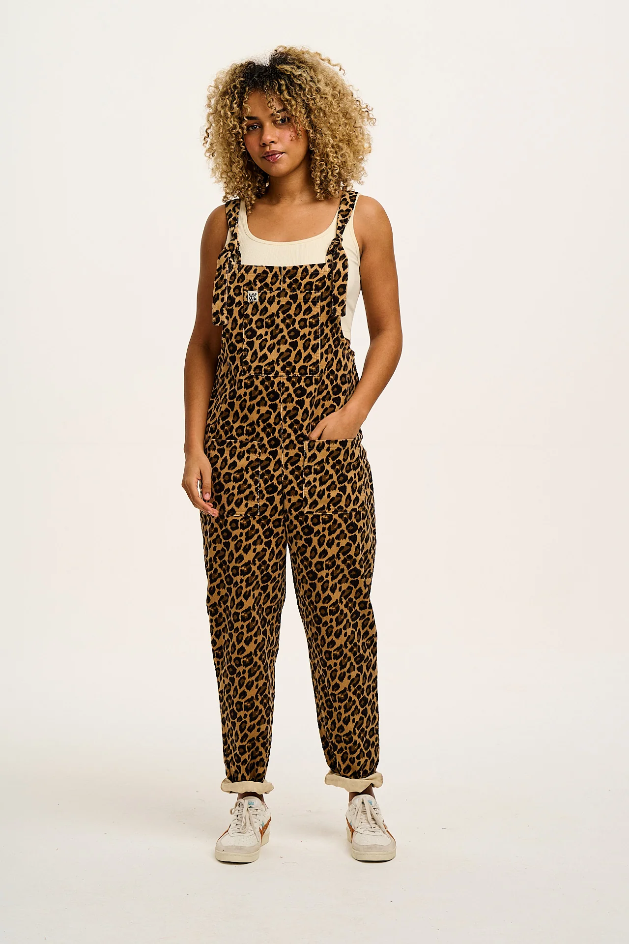 Original - Corduroy Dungarees in Leopard Print - Image 4