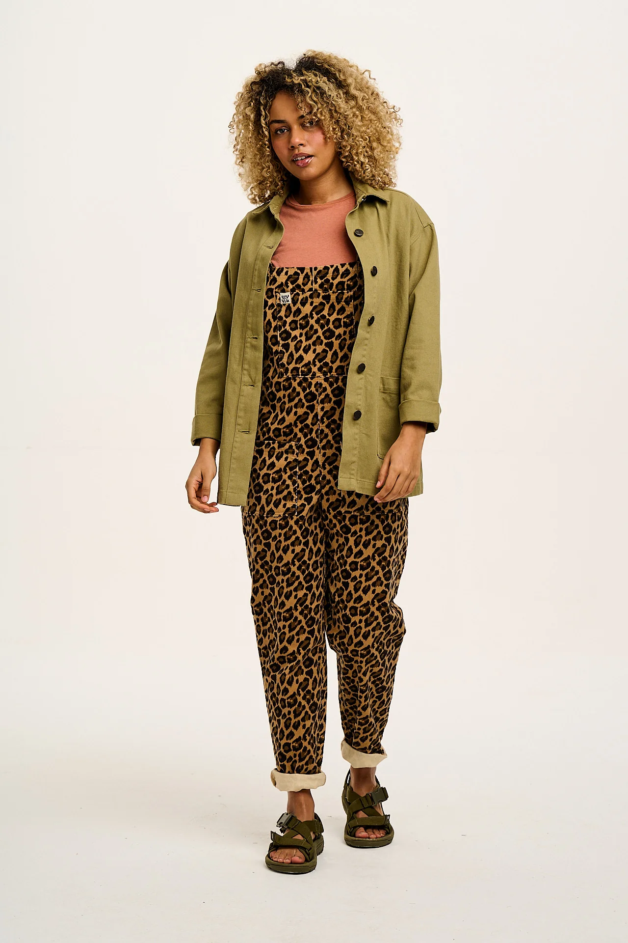 Original - Corduroy Dungarees in Leopard Print - Image 5