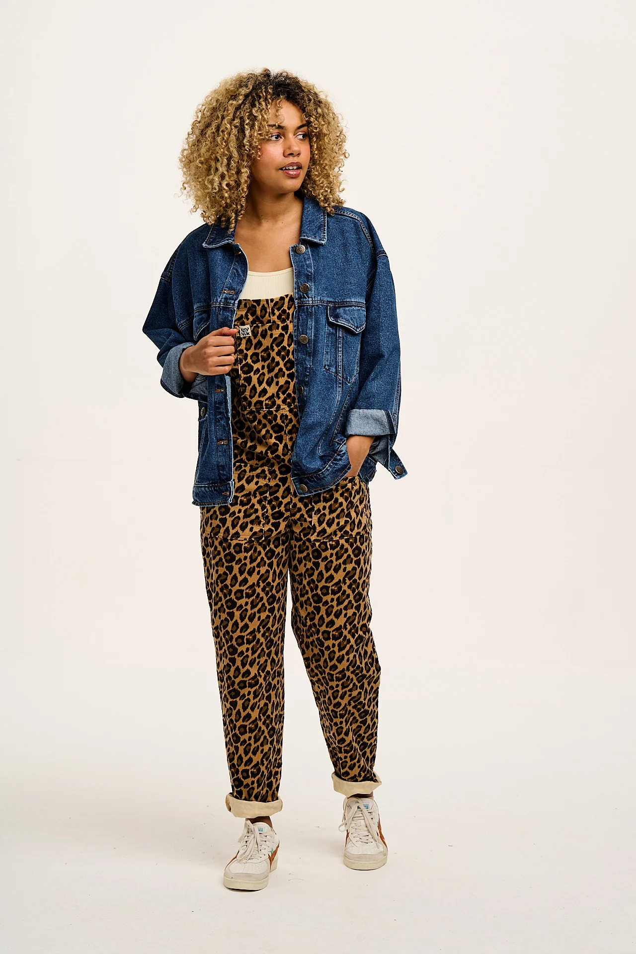 Original - Corduroy Dungarees in Leopard Print - Image 7