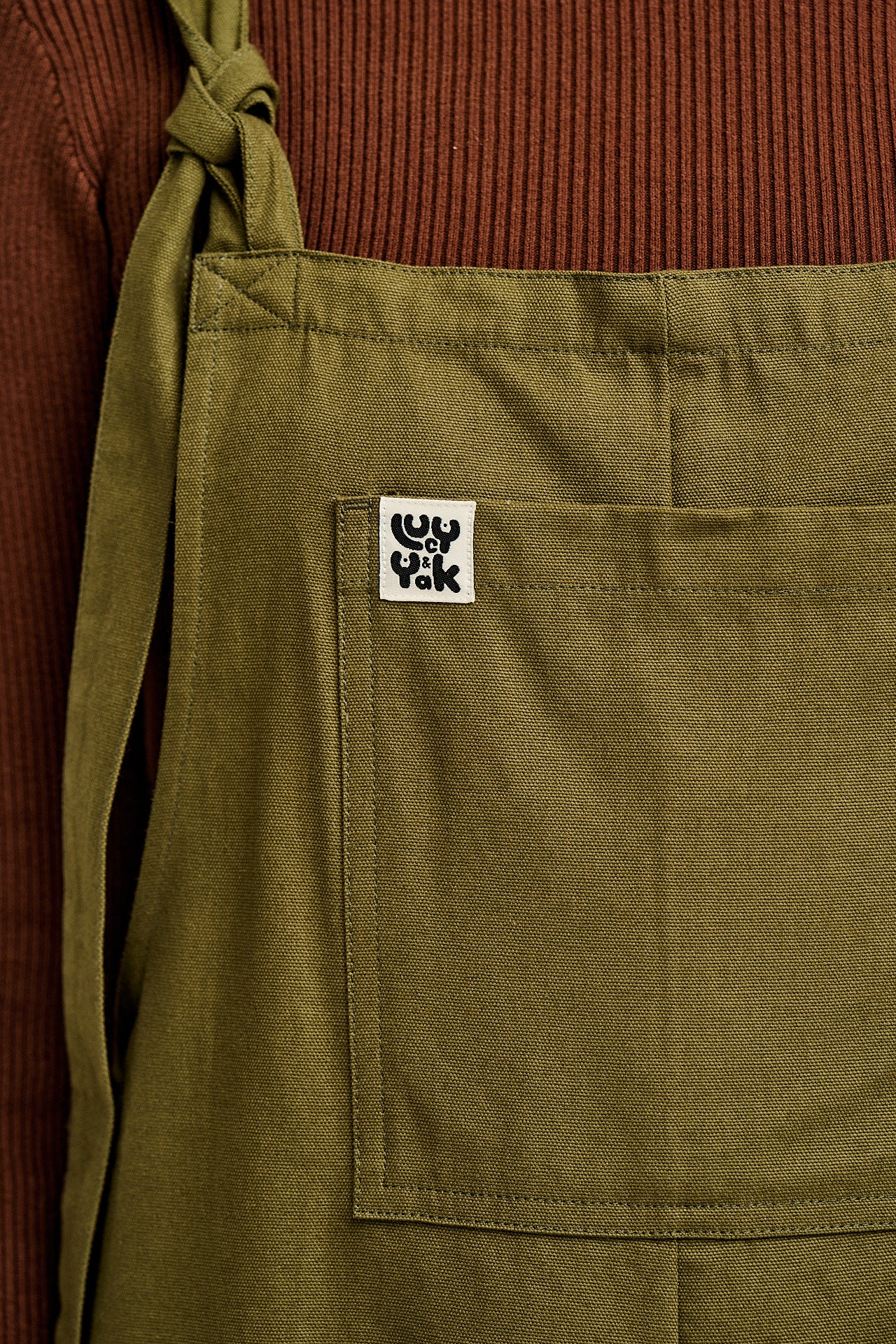 Original - Cotton Dungarees in Dark Olive - Image 3