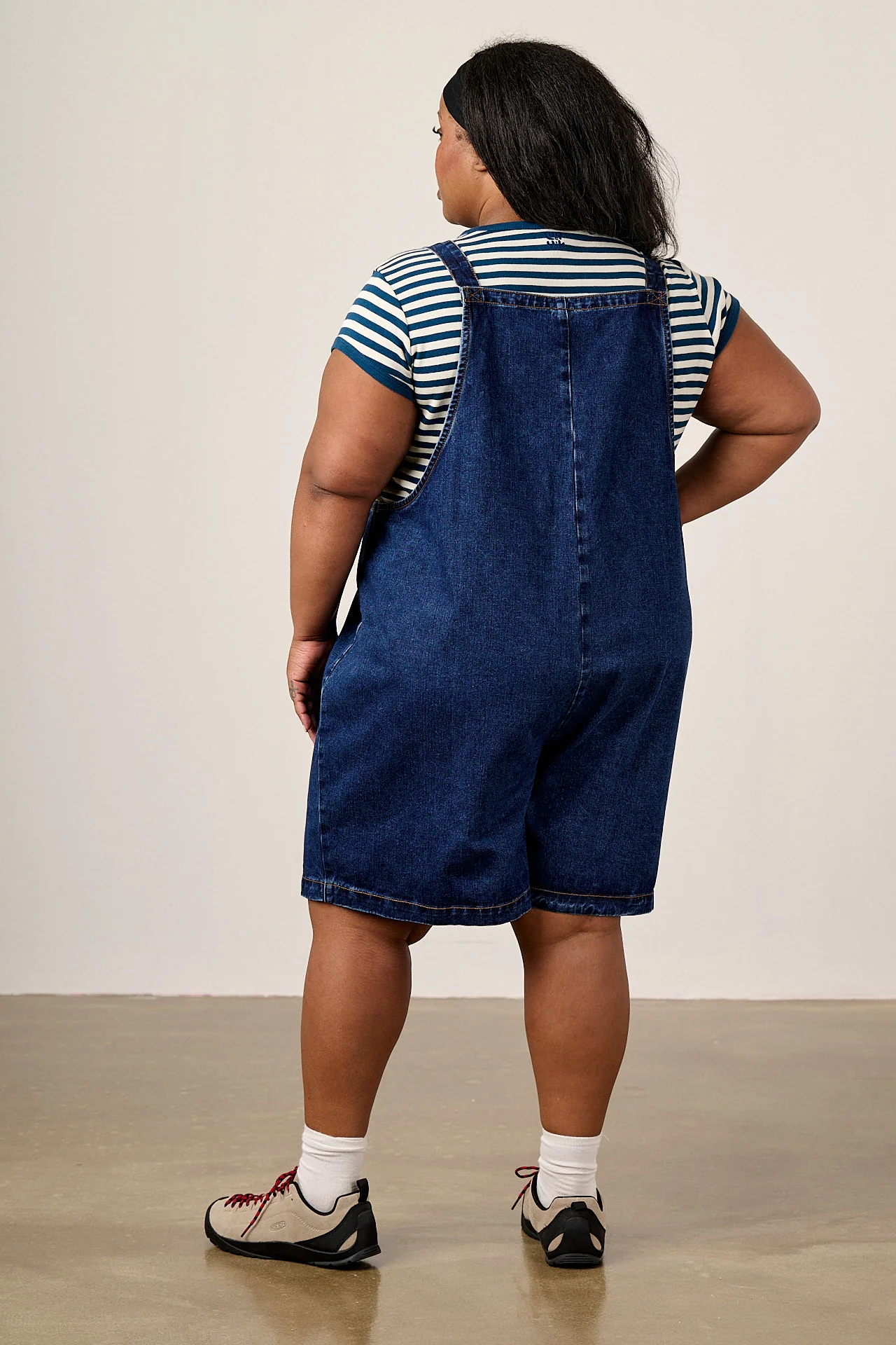 Original Shorts - Denim Dungarees Shorts in Mid Wash Blue - Image 10