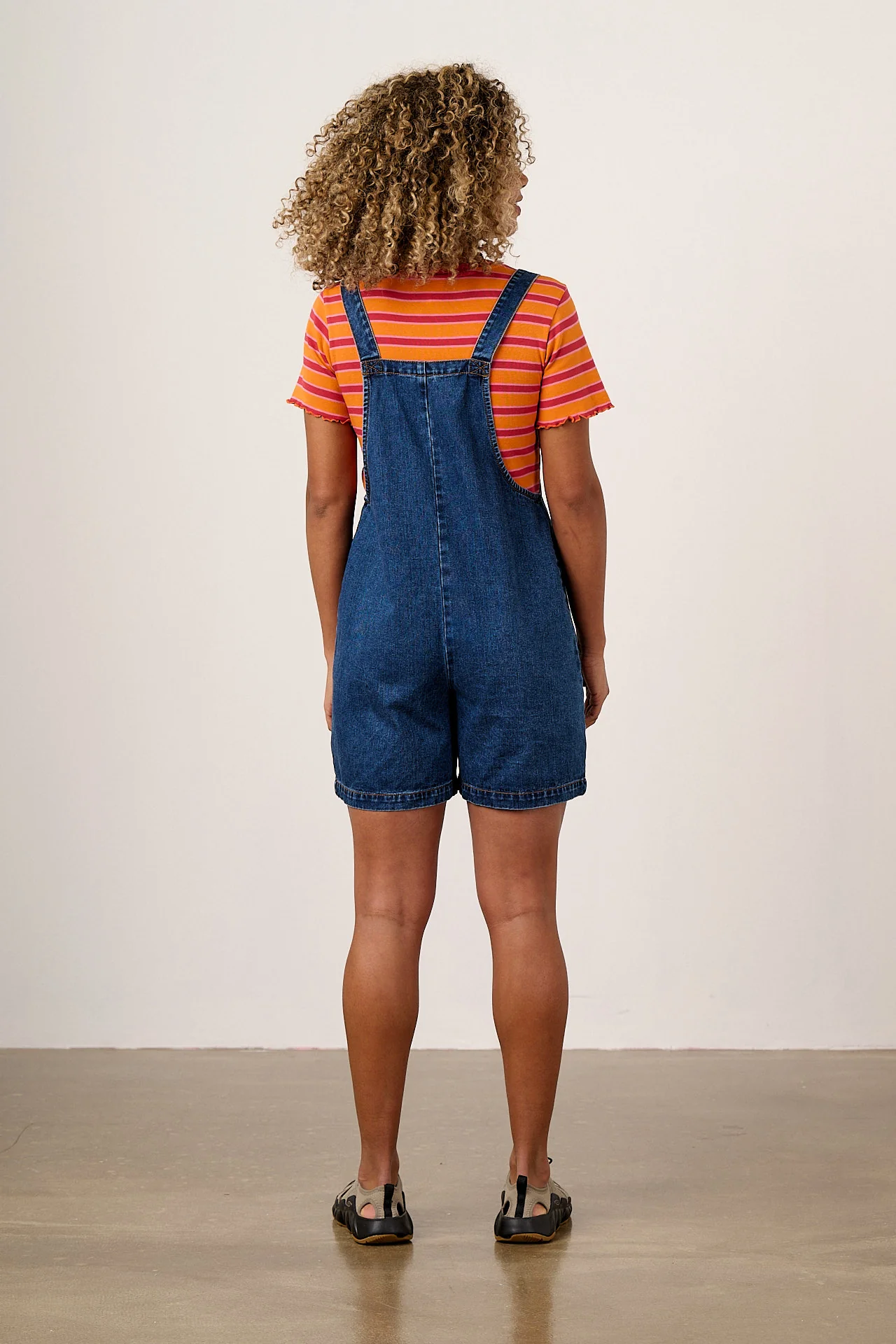 Original Shorts - Denim Dungarees Shorts in Mid Wash Blue - Image 7