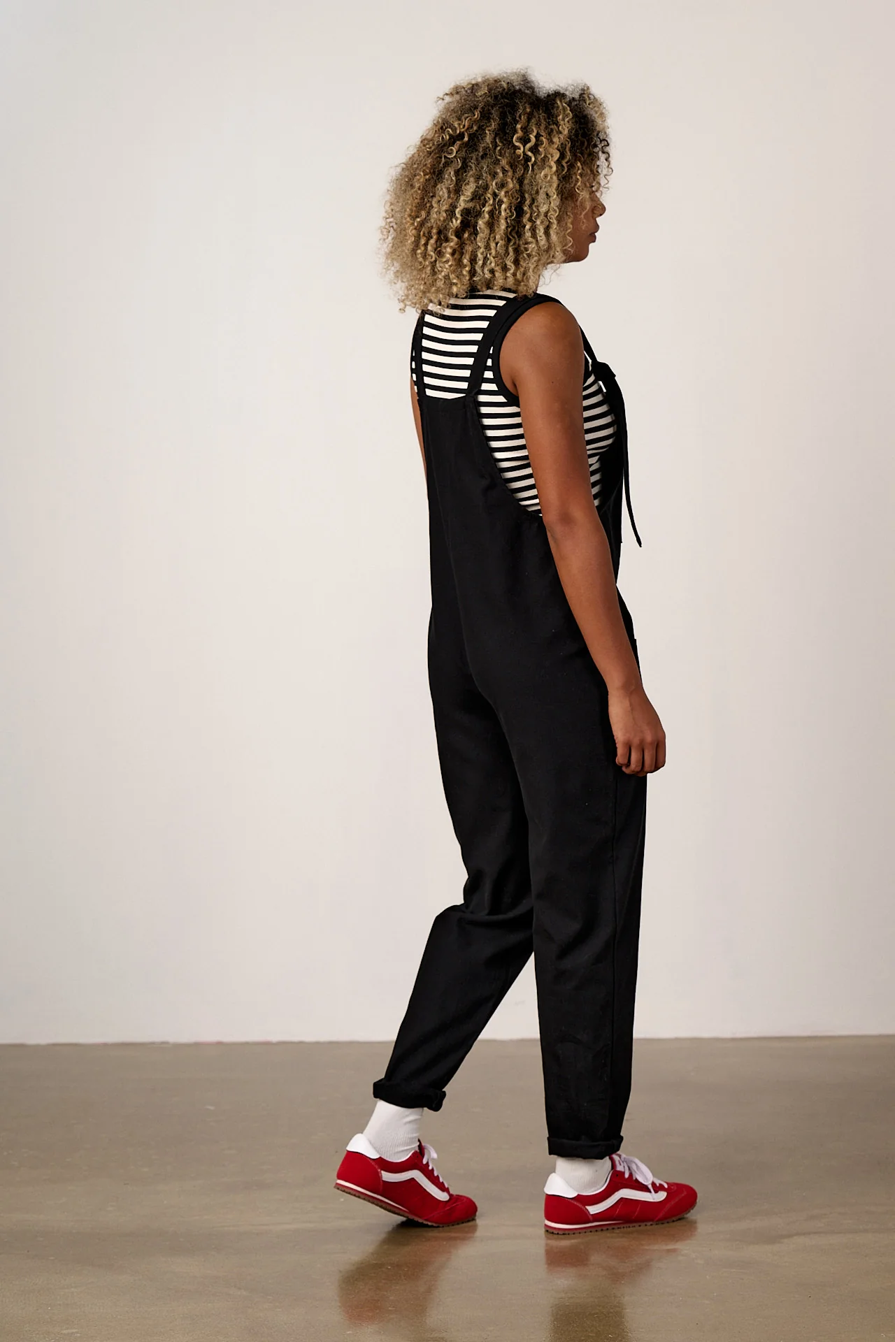 Original - Cotton Dungarees in Black - Image 6