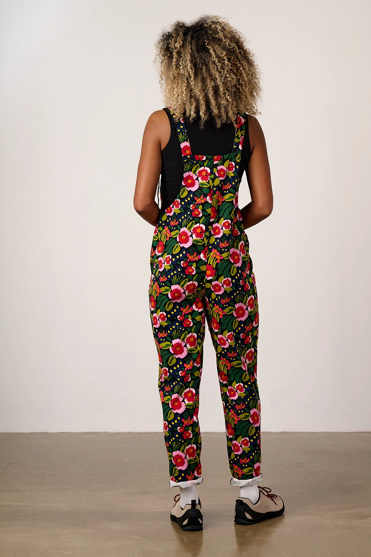 Original - Cotton Dungarees in Black Marie Print - Image 6