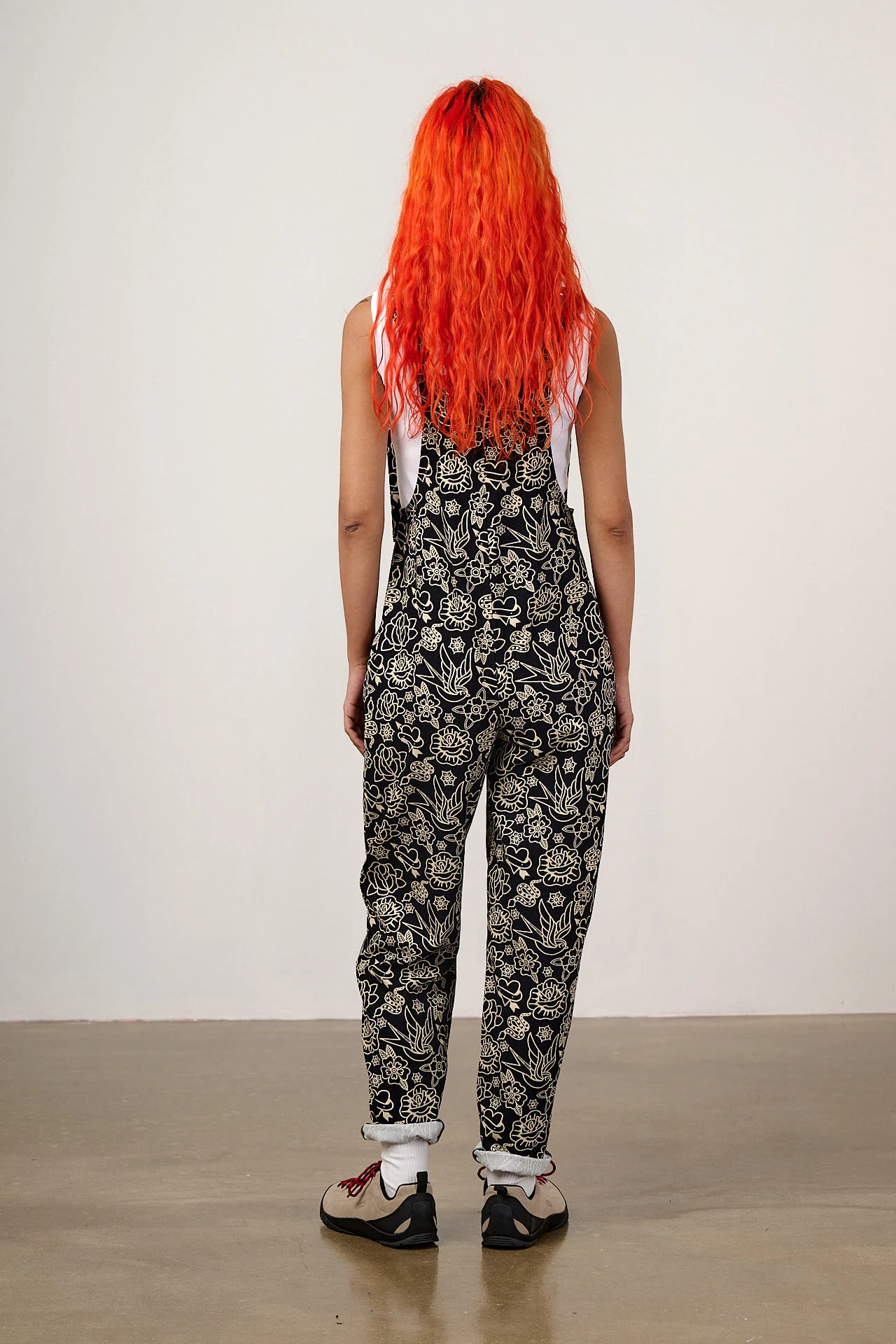 Original - Cotton Dungarees in Black & White Tattoo - Image 5