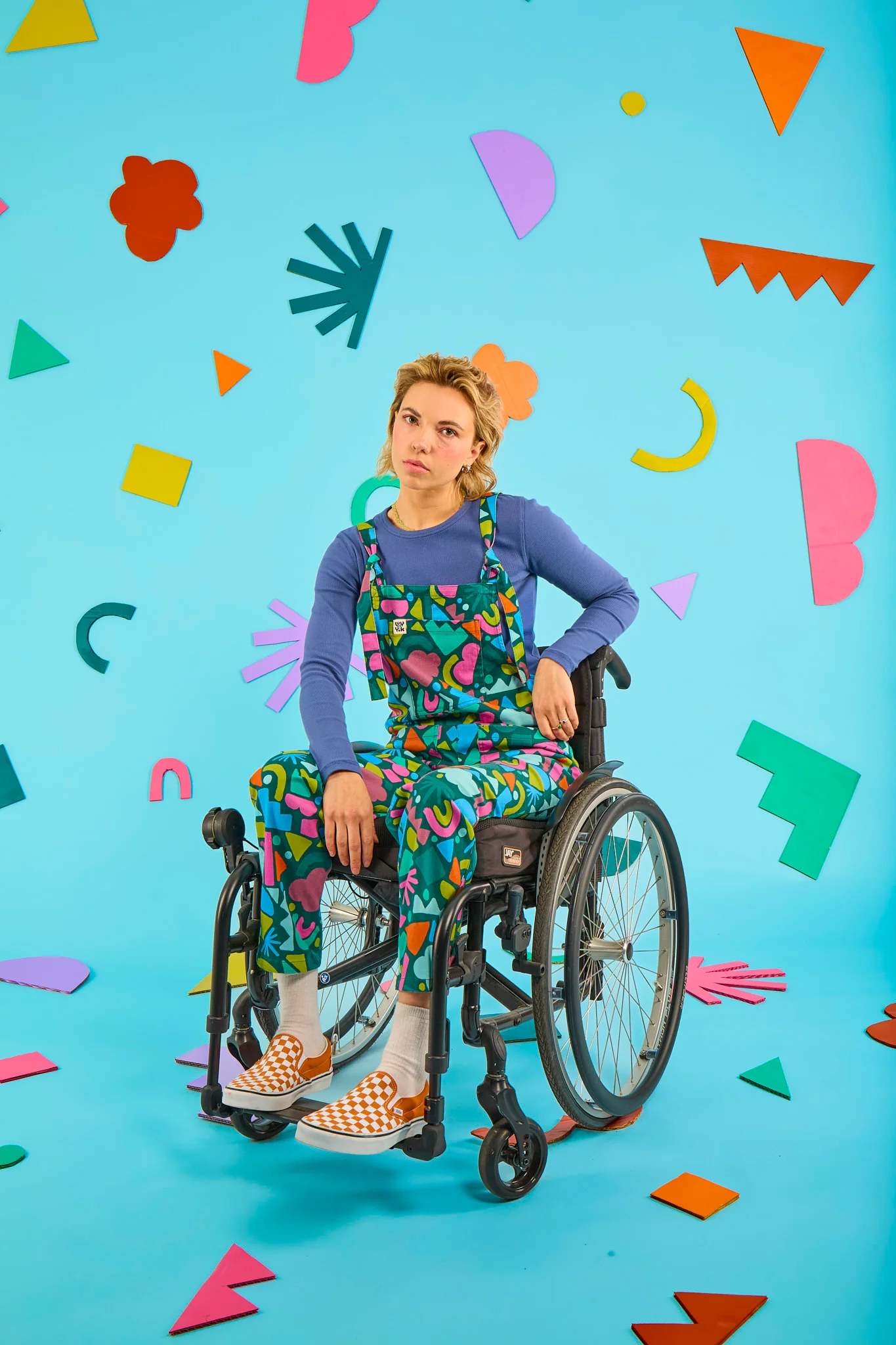 Original - Cotton Dungarees in Bold Shapes - Image 3
