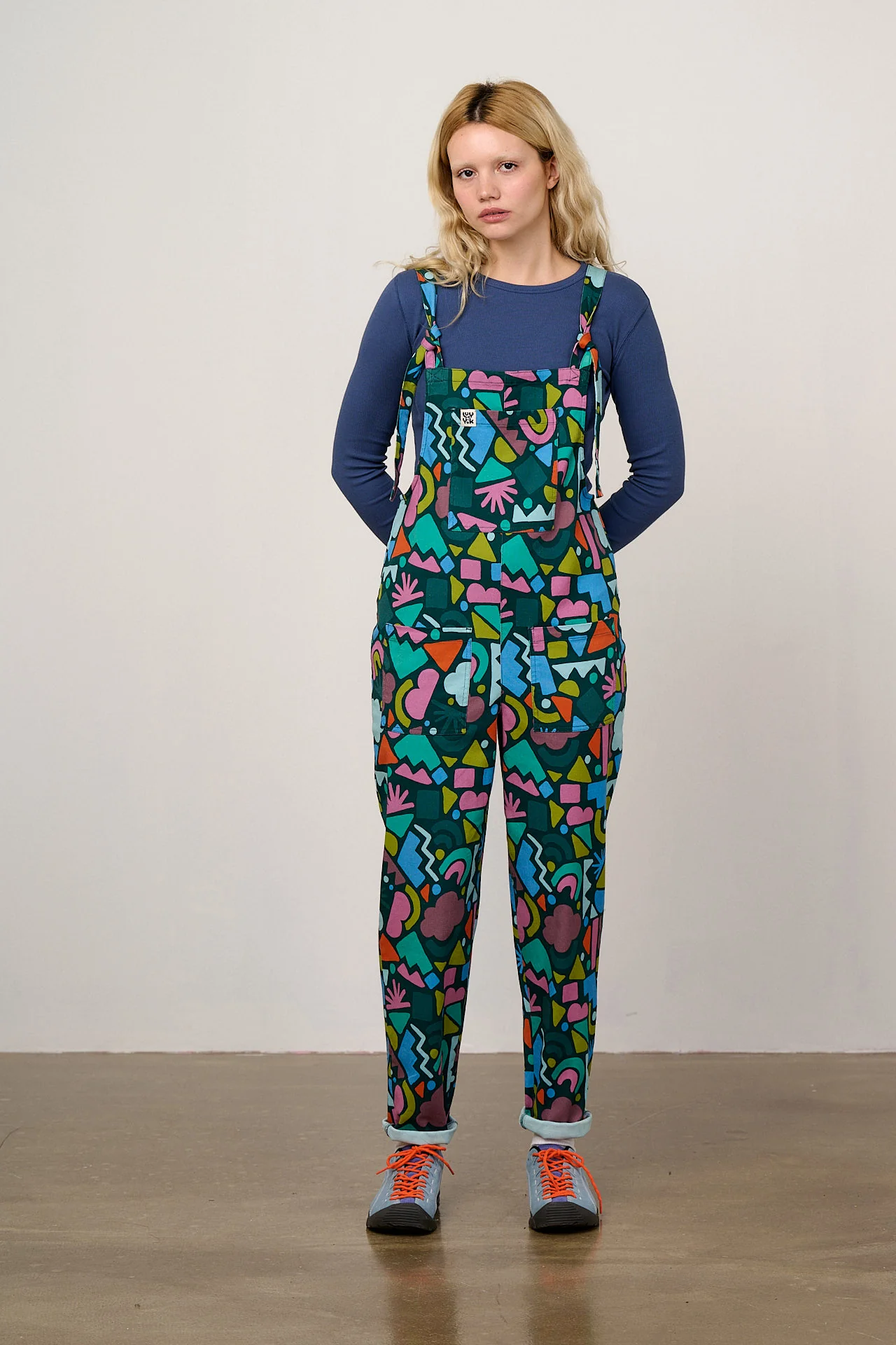 Original - Cotton Dungarees in Bold Shapes - Image 4