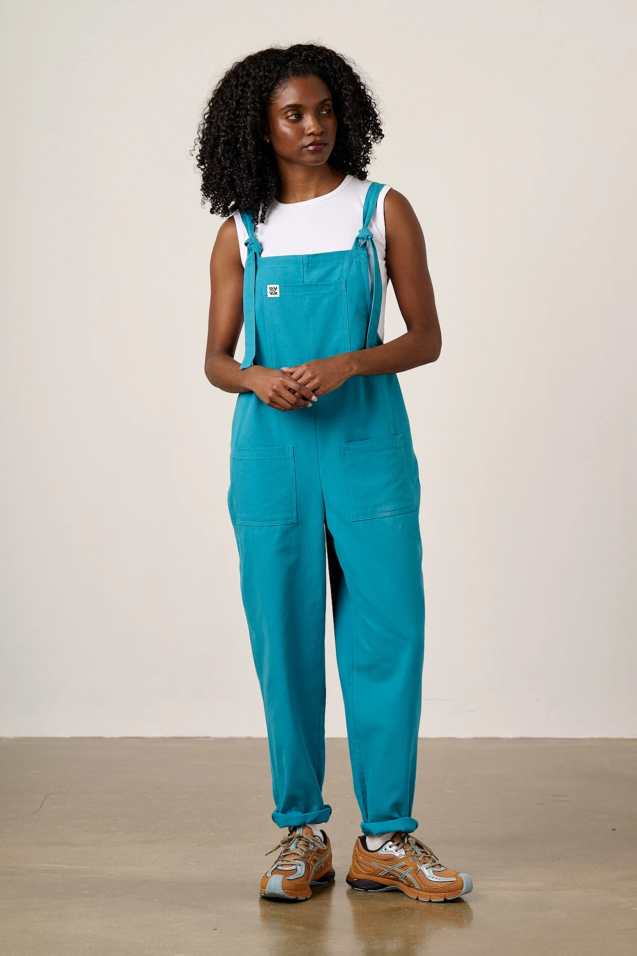 Original - Cotton Dungarees in Pagoda Blue