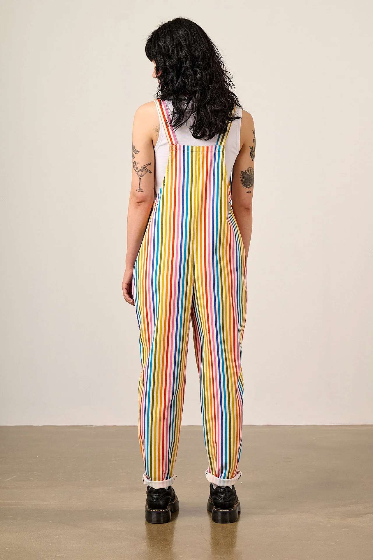 Original - Cotton Dungarees in Vintage Rainbow - Image 8